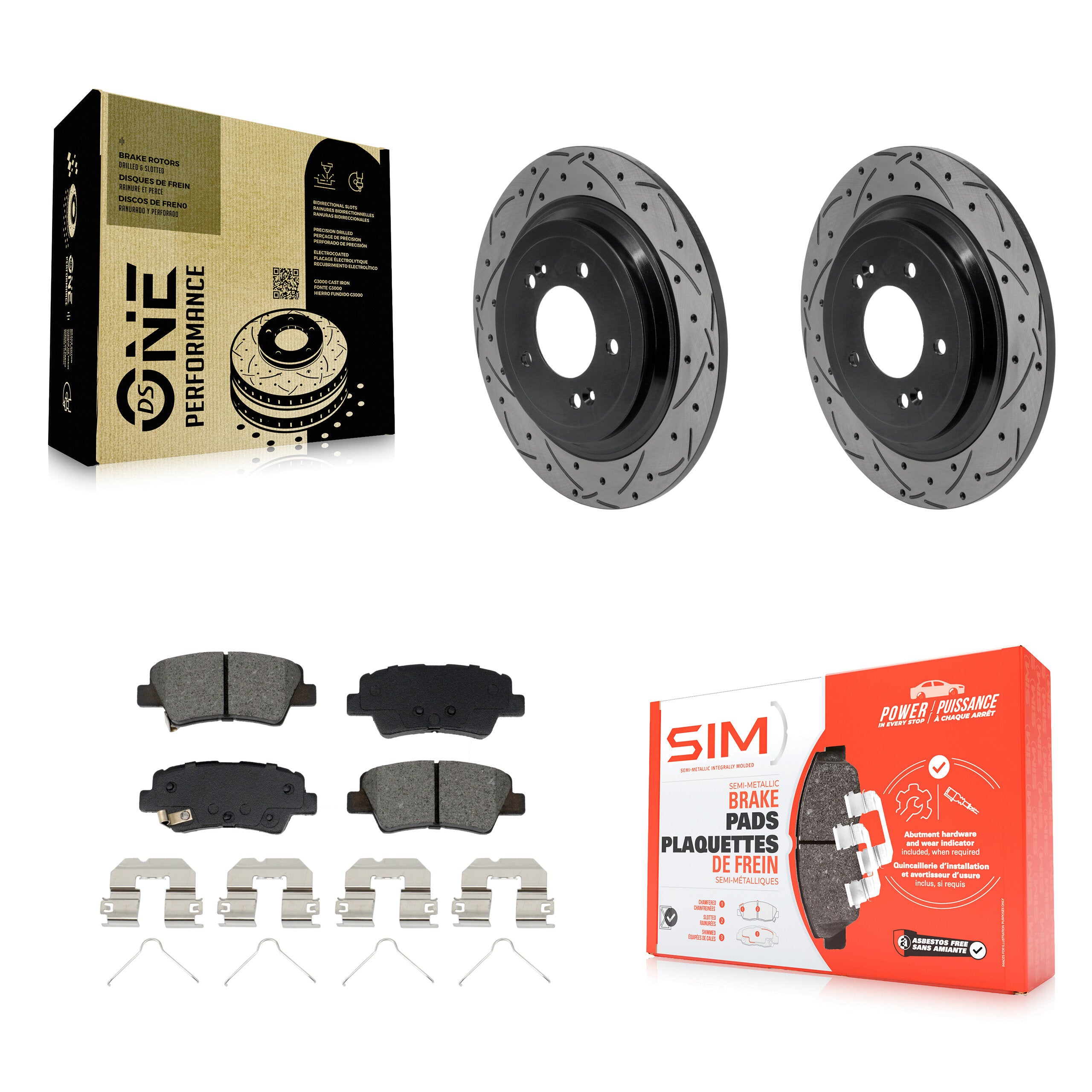 Transit Auto KDS-101677 Disc Brake Kit for 2017-2022 Hyundai Nexo, Hyundai Tucson, Kia Sportage - Rear