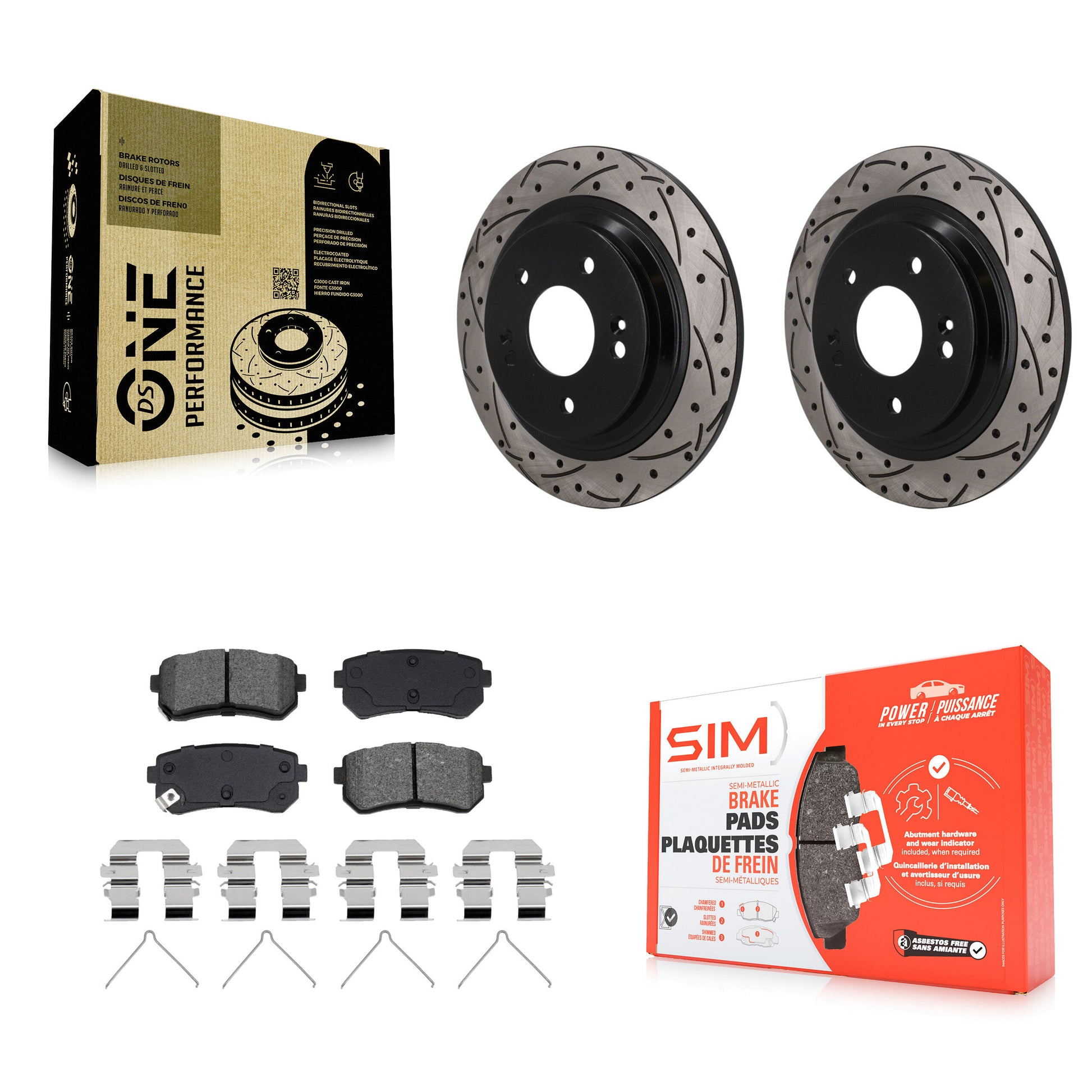 Transit Auto KDS-101679 Disc Brake Kit for 2018-2024 Hyundai Kona, Kia Seltos - Rear