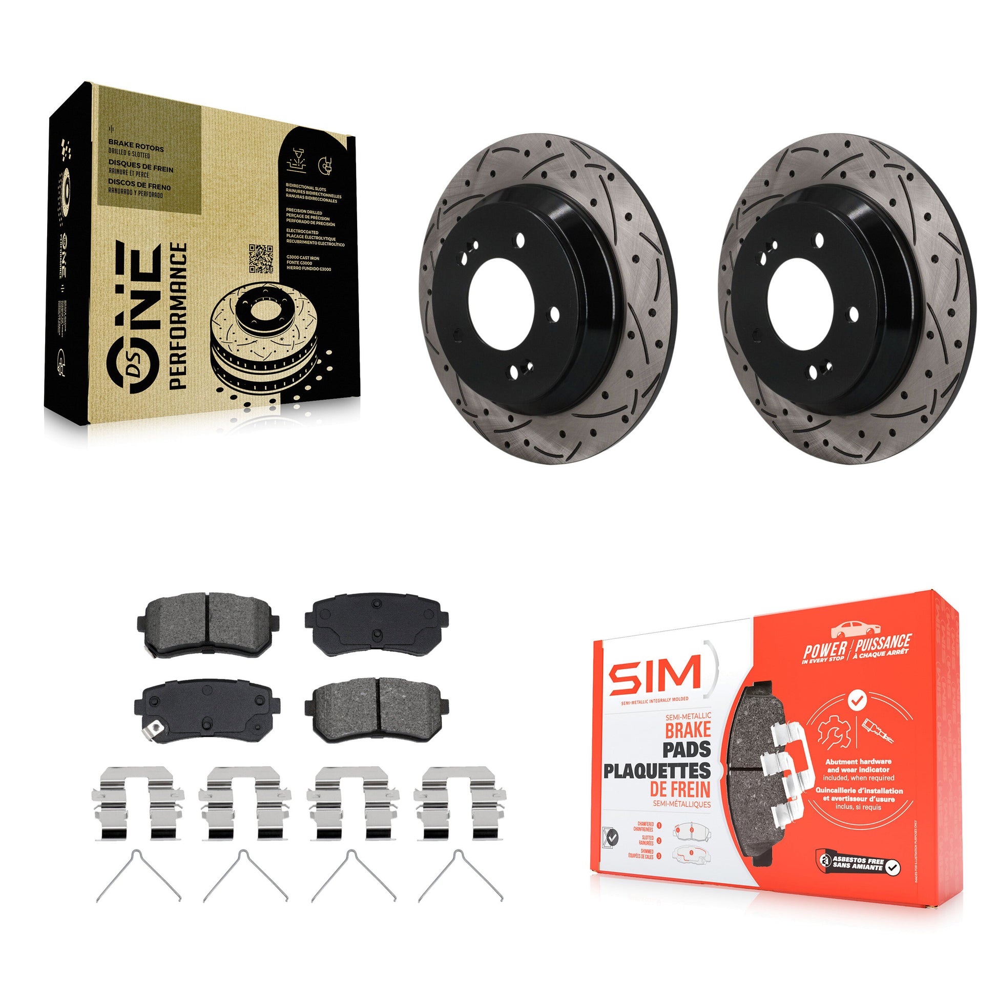 Transit Auto KDS-101680 Disc Brake Kit for 2018-2023 Hyundai Kona - Rear