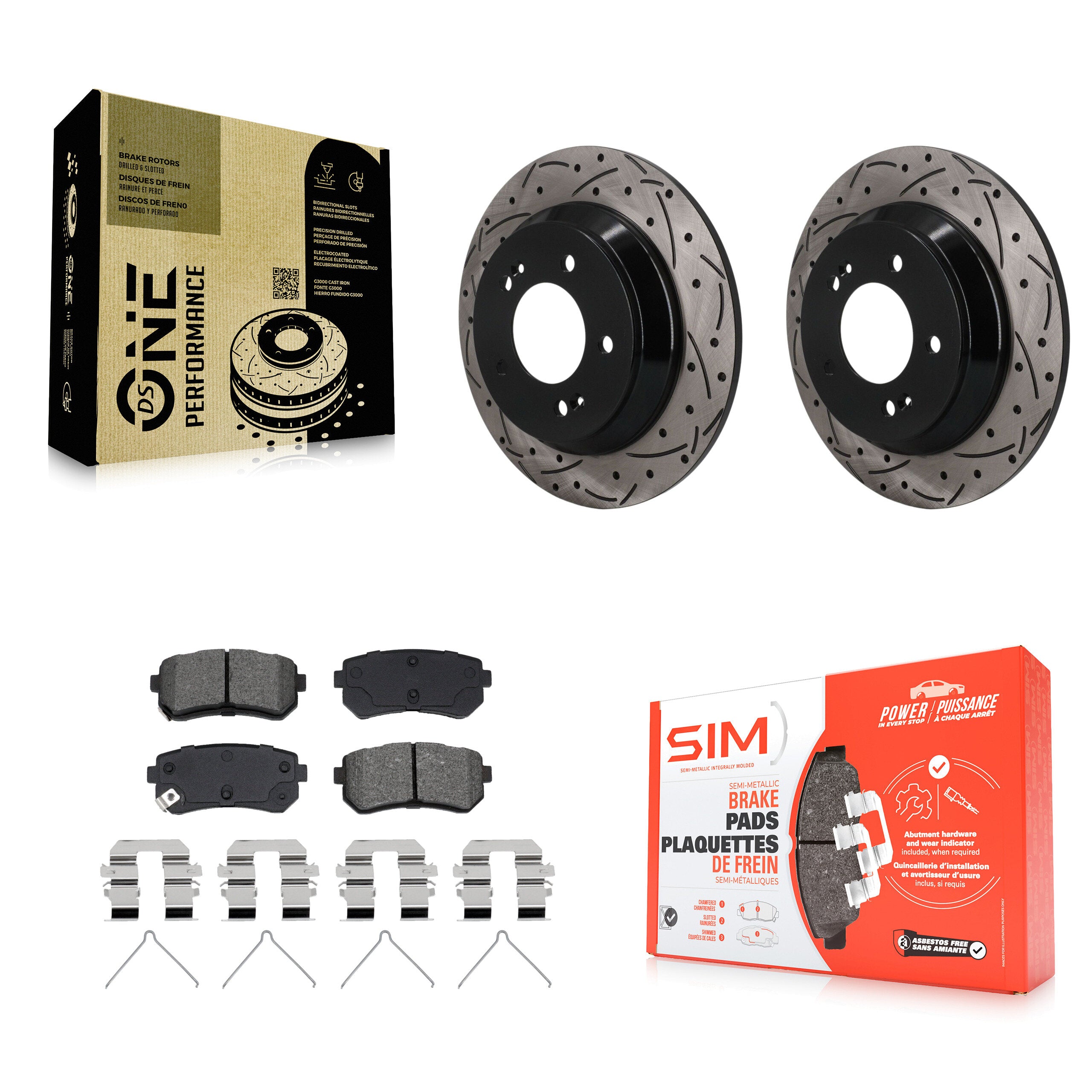 Transit Auto KDS-101680 Disc Brake Kit for 2018-2023 Hyundai Kona - Rear