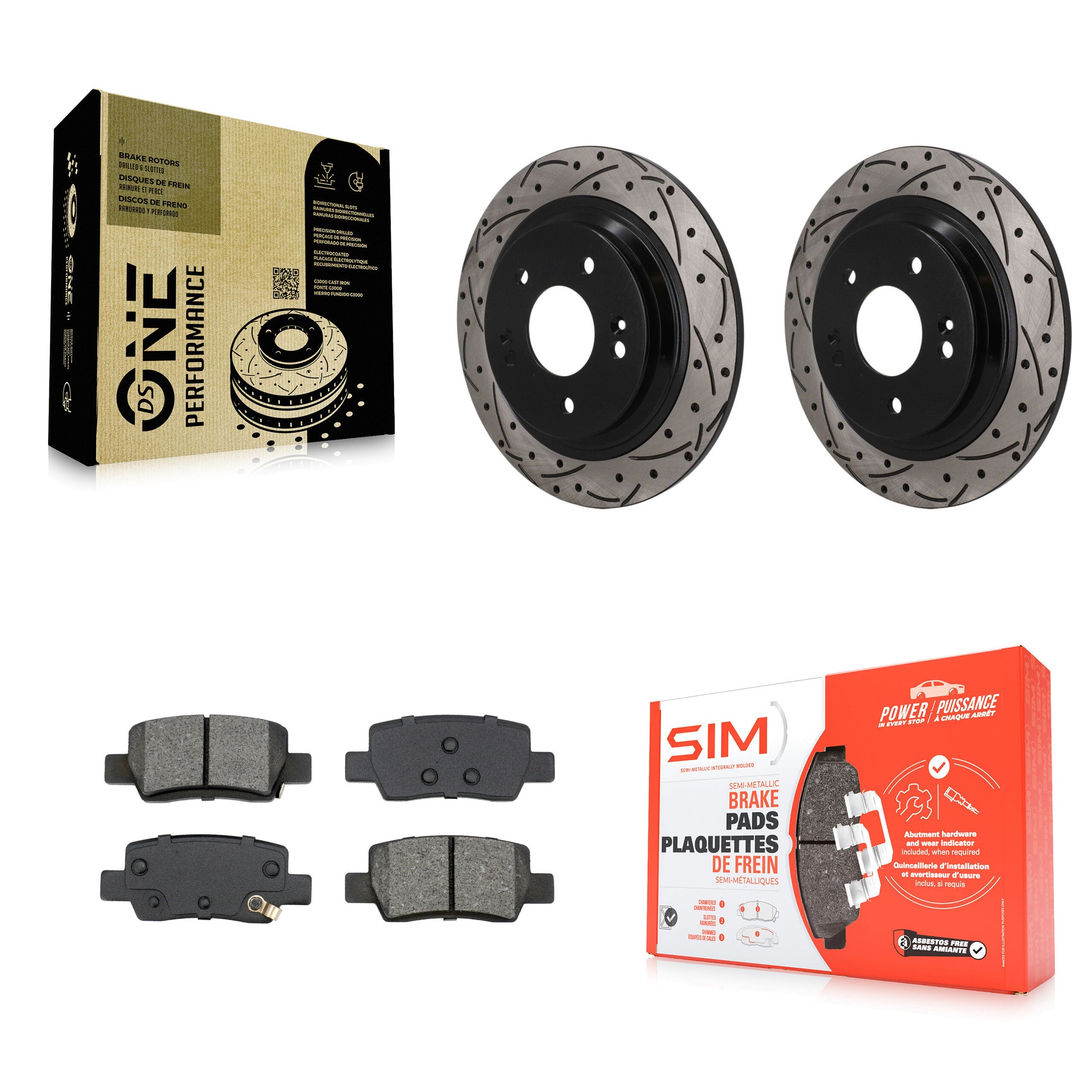 Transit Auto KDS-101682 Disc Brake Kit for 2021-2024 Kia Seltos - Rear