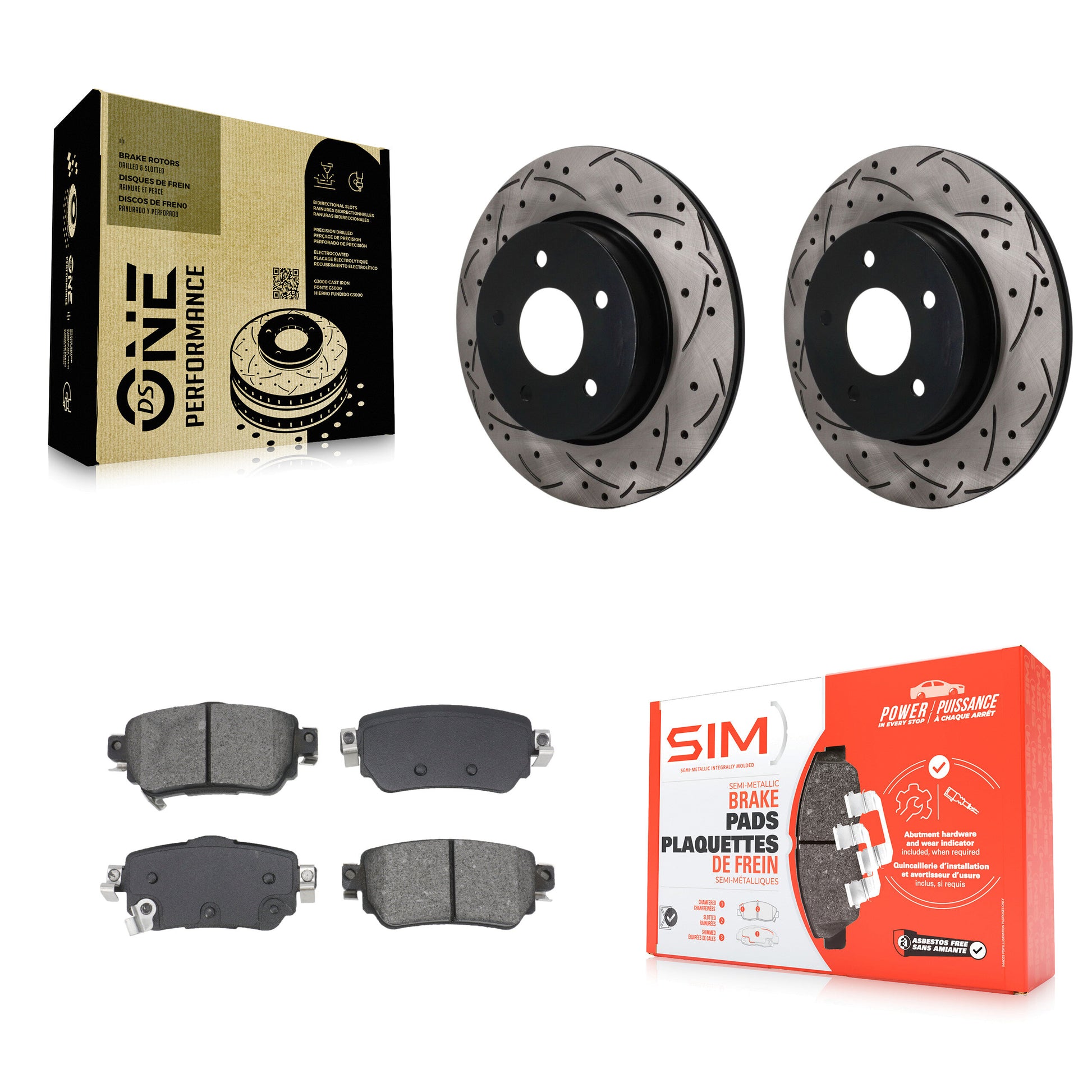 Transit Auto KDS-101691 Disc Brake Kit for 2018-2023 Nissan LEAF, Nissan Rogue Sport and More - Rear