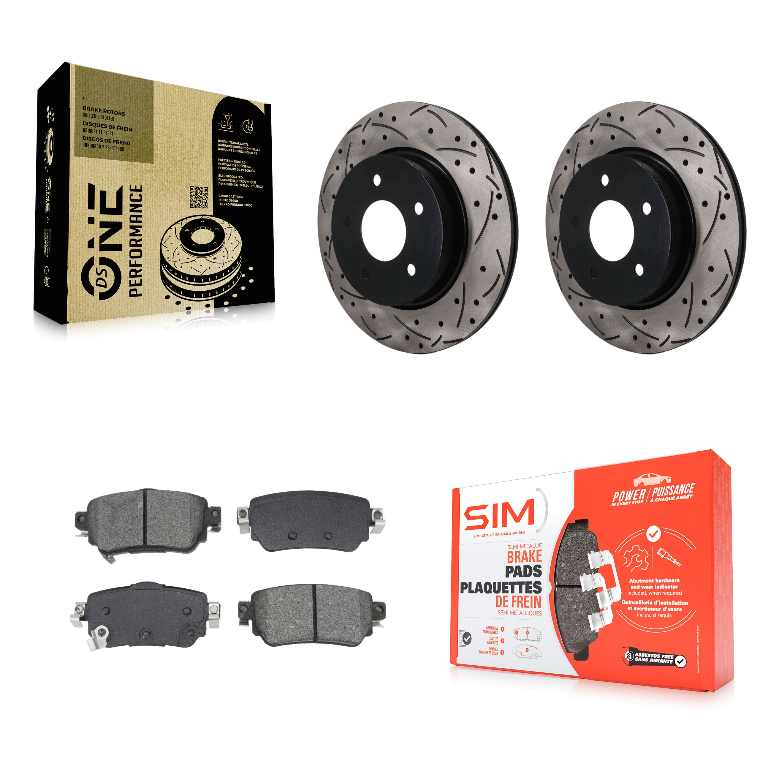 Transit Auto KDS-101691 Disc Brake Kit for 2018-2023 Nissan LEAF, Nissan Rogue Sport and More - Rear