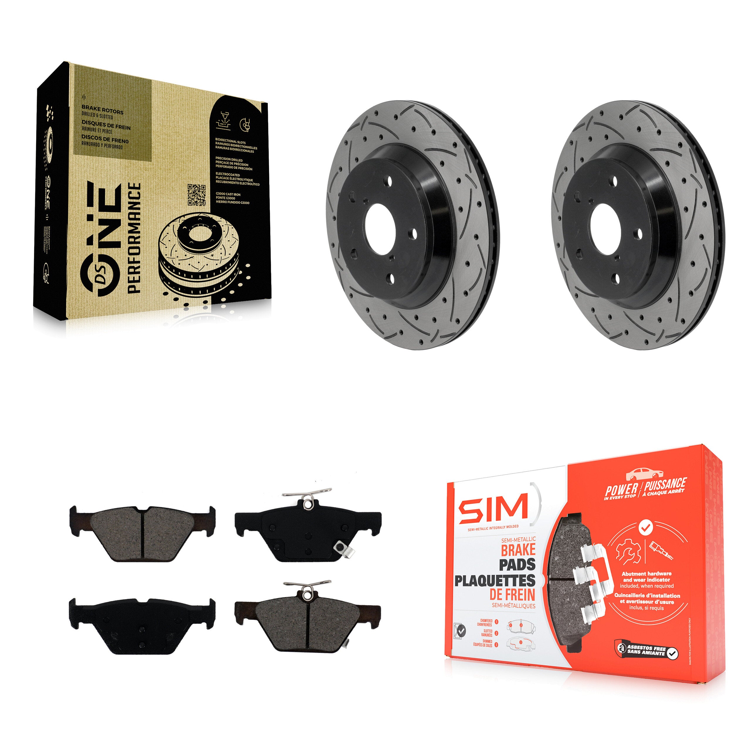 Transit Auto KDS-101693 Disc Brake Kit for 2019-2024 Subaru Crosstrek, Subaru Forester - Rear