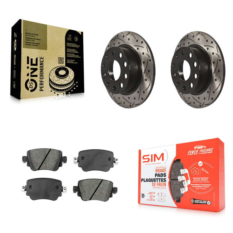 Transit Auto KDS-101696 Disc Brake Kit for 2015 Volkswagen Golf, Volkswagen Golf SportWagen - Rear