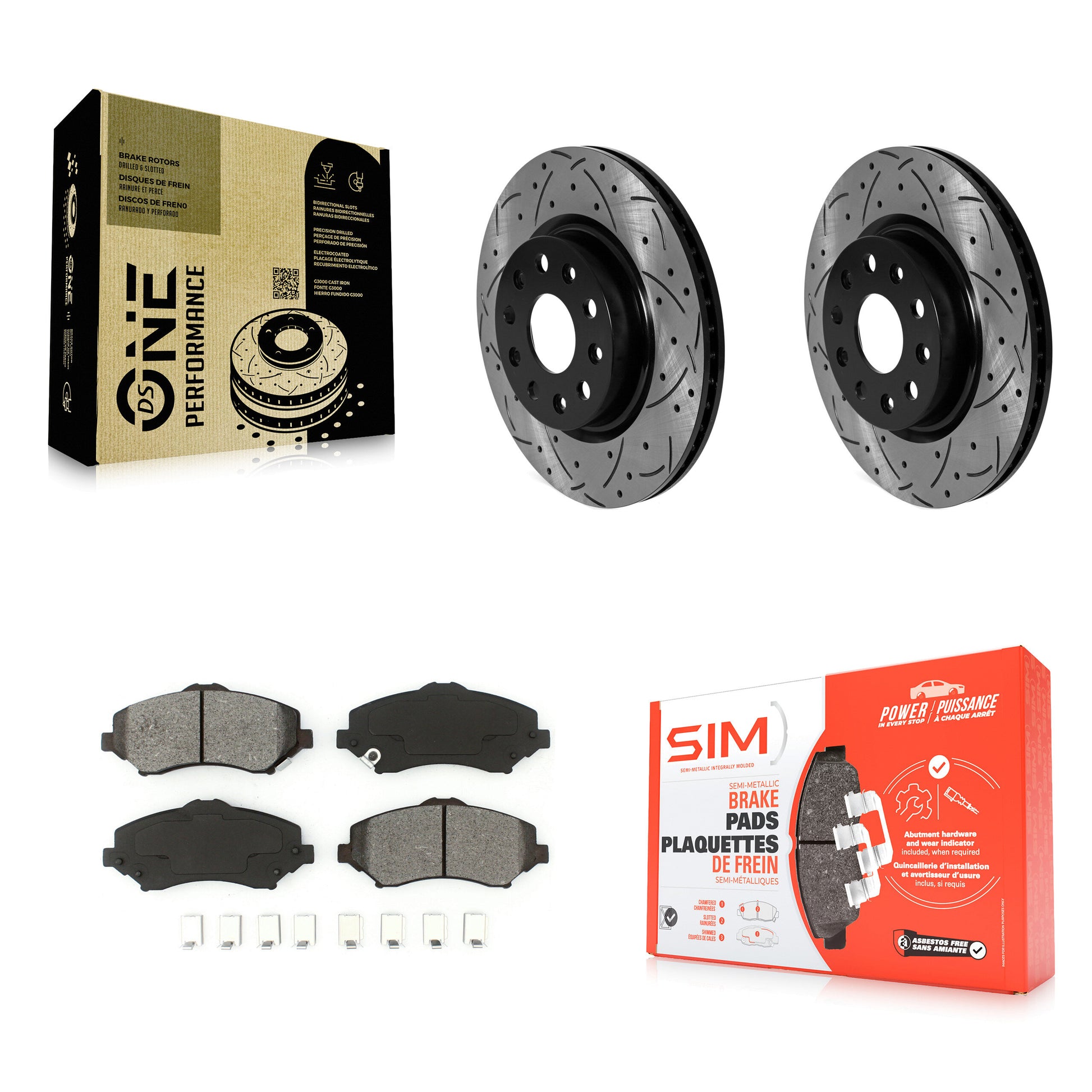 Transit Auto KDS-101701 Disc Brake Kit for 2018-2020 Jeep Wrangler - Front