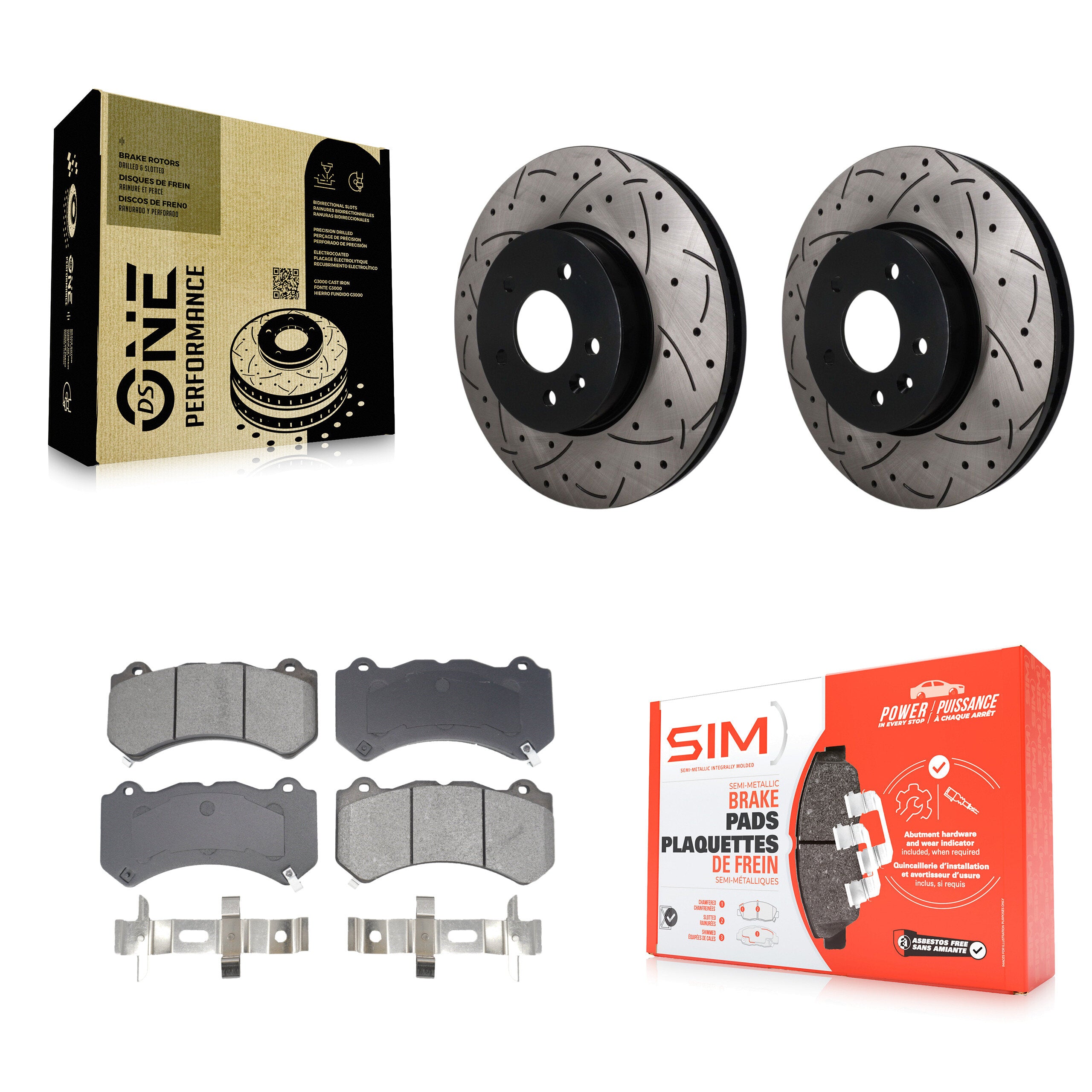 Transit Auto KDS-101703 Disc Brake Kit for 2017-2019 Cadillac ATS - Front
