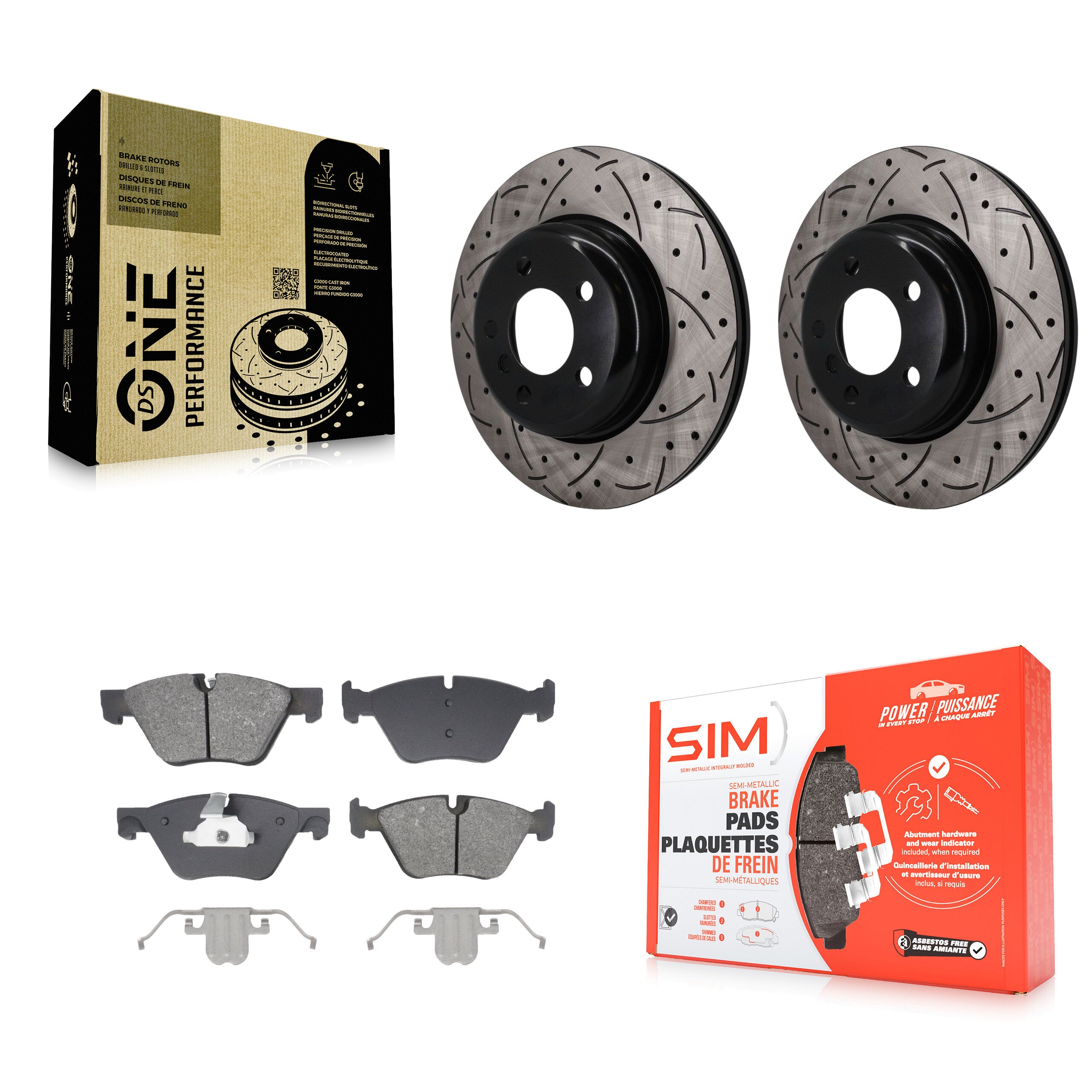 Transit Auto KDS-101707 Disc Brake Kit for 2011-2016 BMW 528i xDrive, BMW 528i - Front