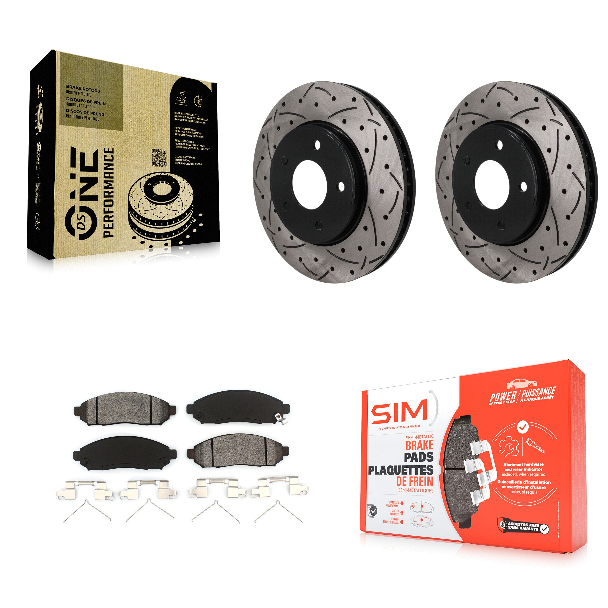 Transit Auto KDS-101709 Disc Brake Kit for 2011-2021 Nissan NV200, Chevrolet City Express, Nissan LEAF - Front