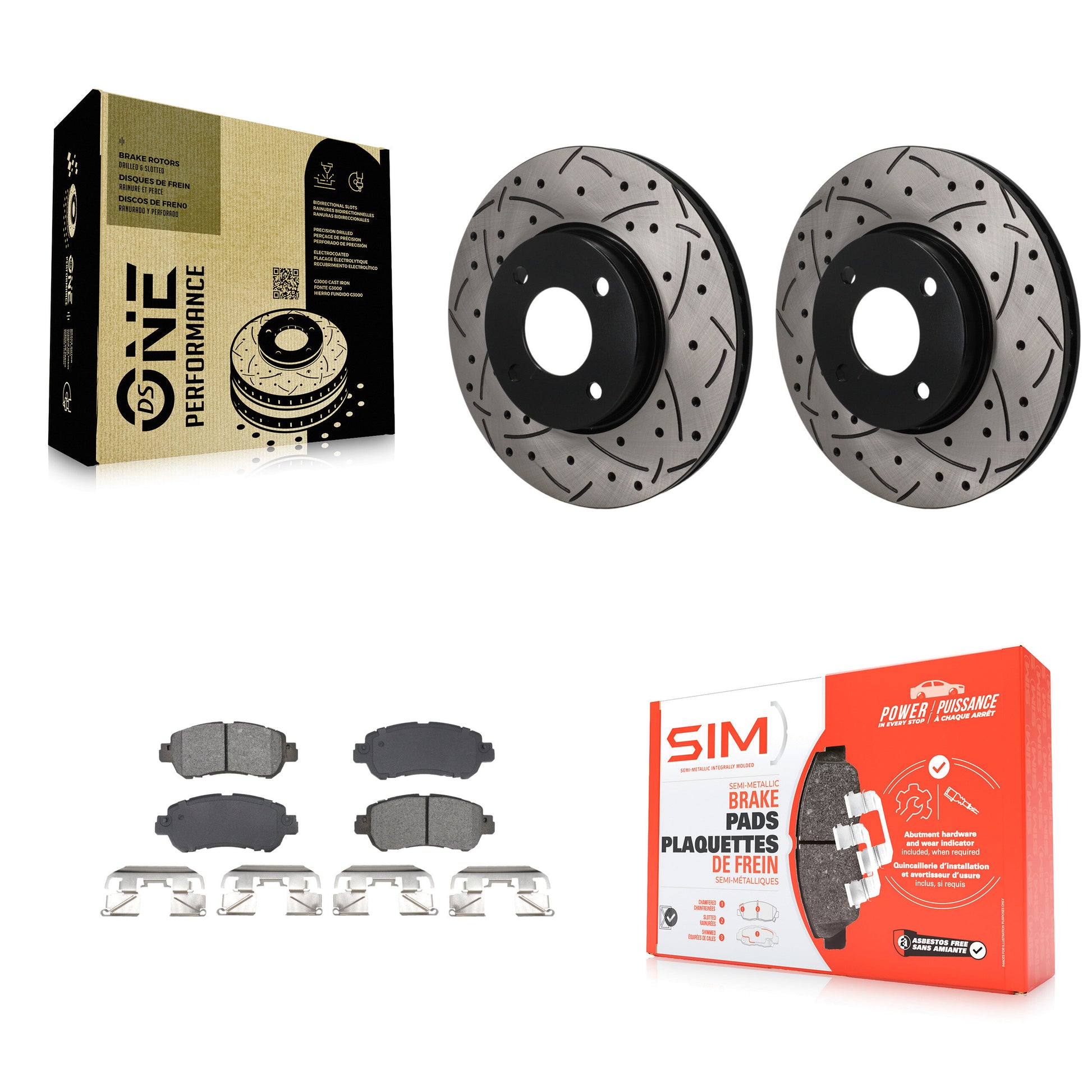 Transit Auto KDS-101715 Disc Brake Kit for 2018-2024 Nissan Kicks, Nissan Versa - Front