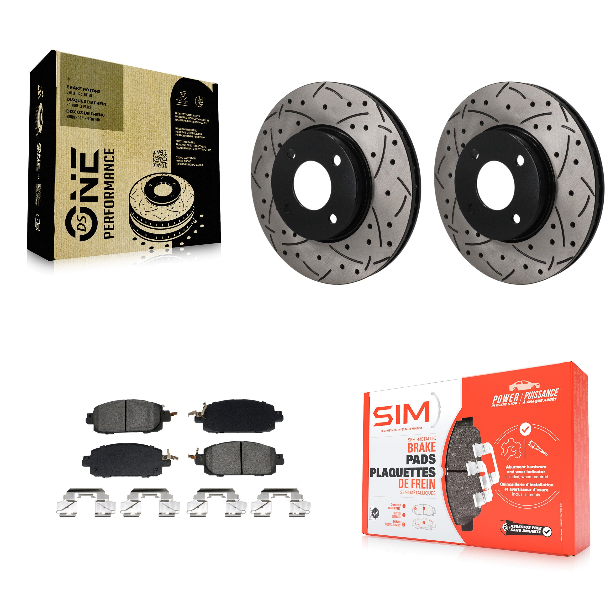 Transit Auto KDS-101718 Disc Brake Kit for 2024 Nissan Sentra - Front