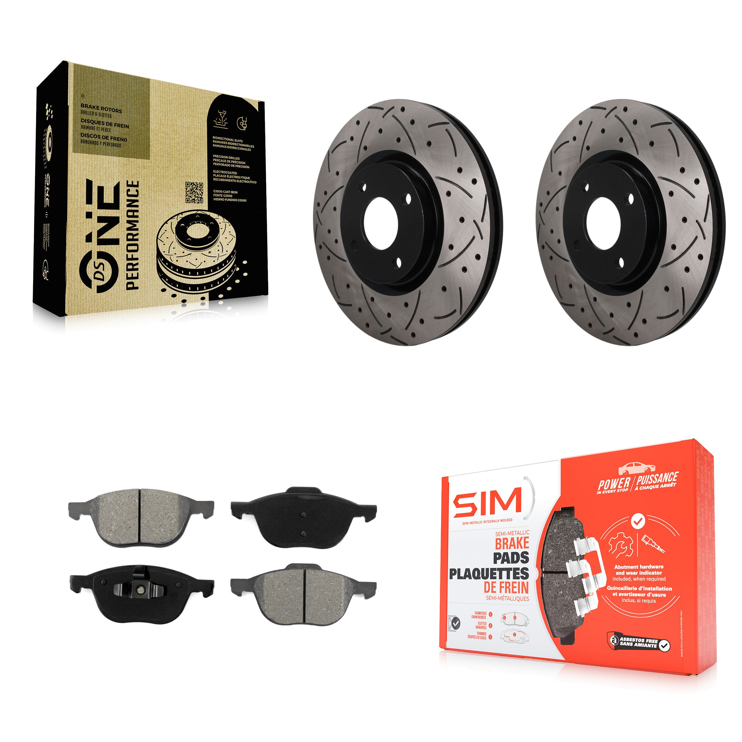 Transit Auto KDS-101724 Disc Brake Kit for 2018-2022 Ford EcoSport - Front