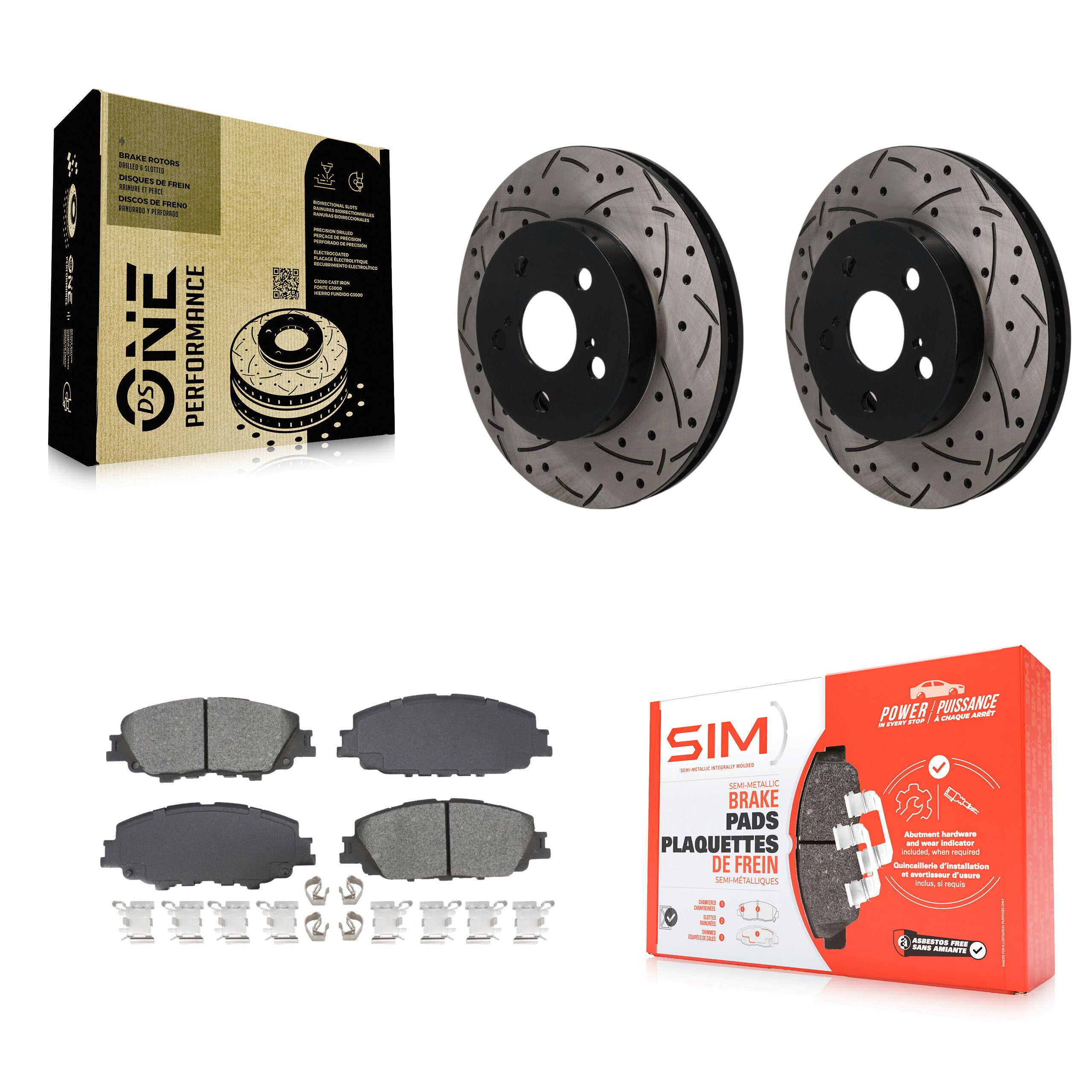 Transit Auto KDS-101730 Disc Brake Kit for 2023 Toyota Corolla - Front