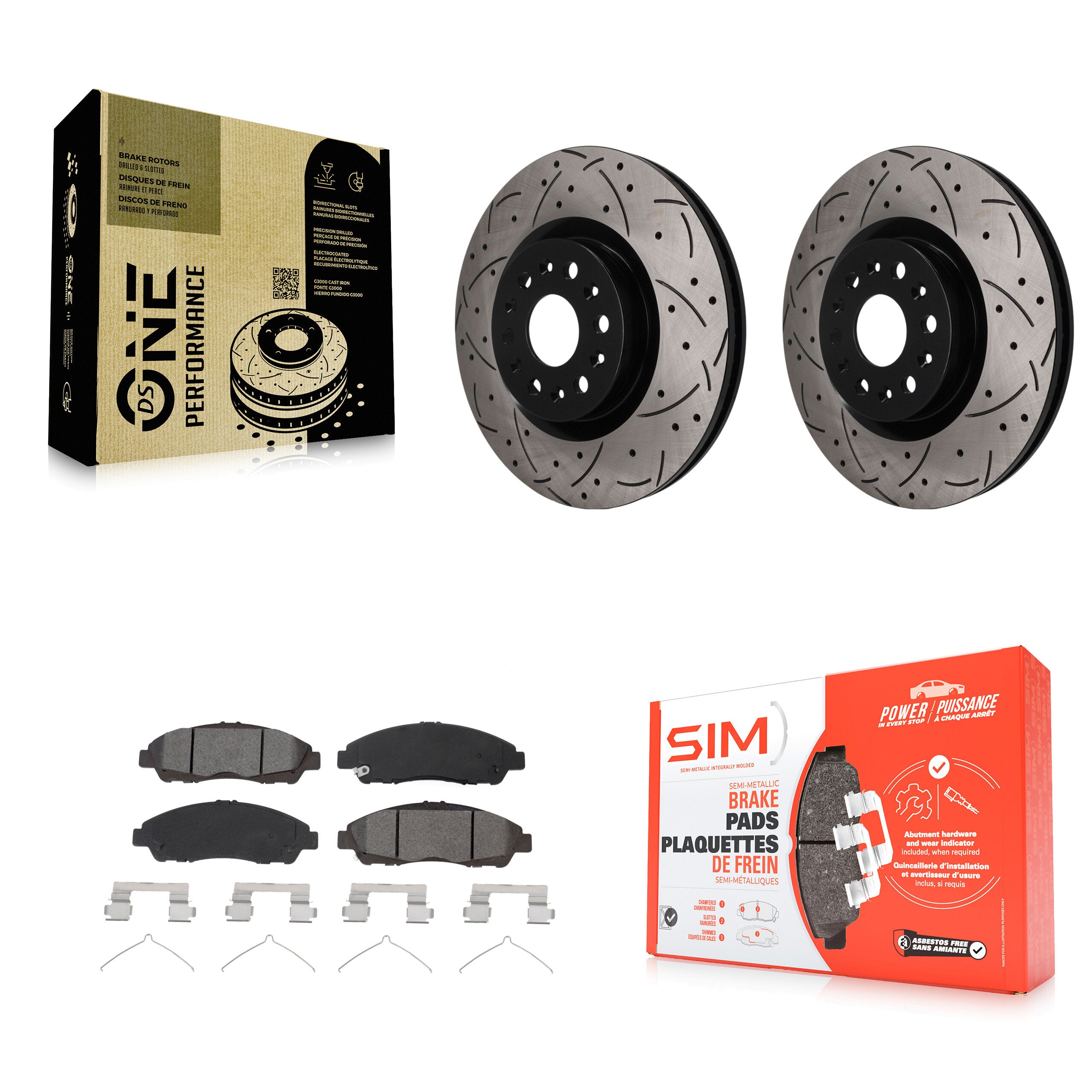 Transit Auto KDS-101736 Disc Brake Kit for 2017-2020 Cadillac XT6, Buick Enclave, Cadillac XT5 - Front