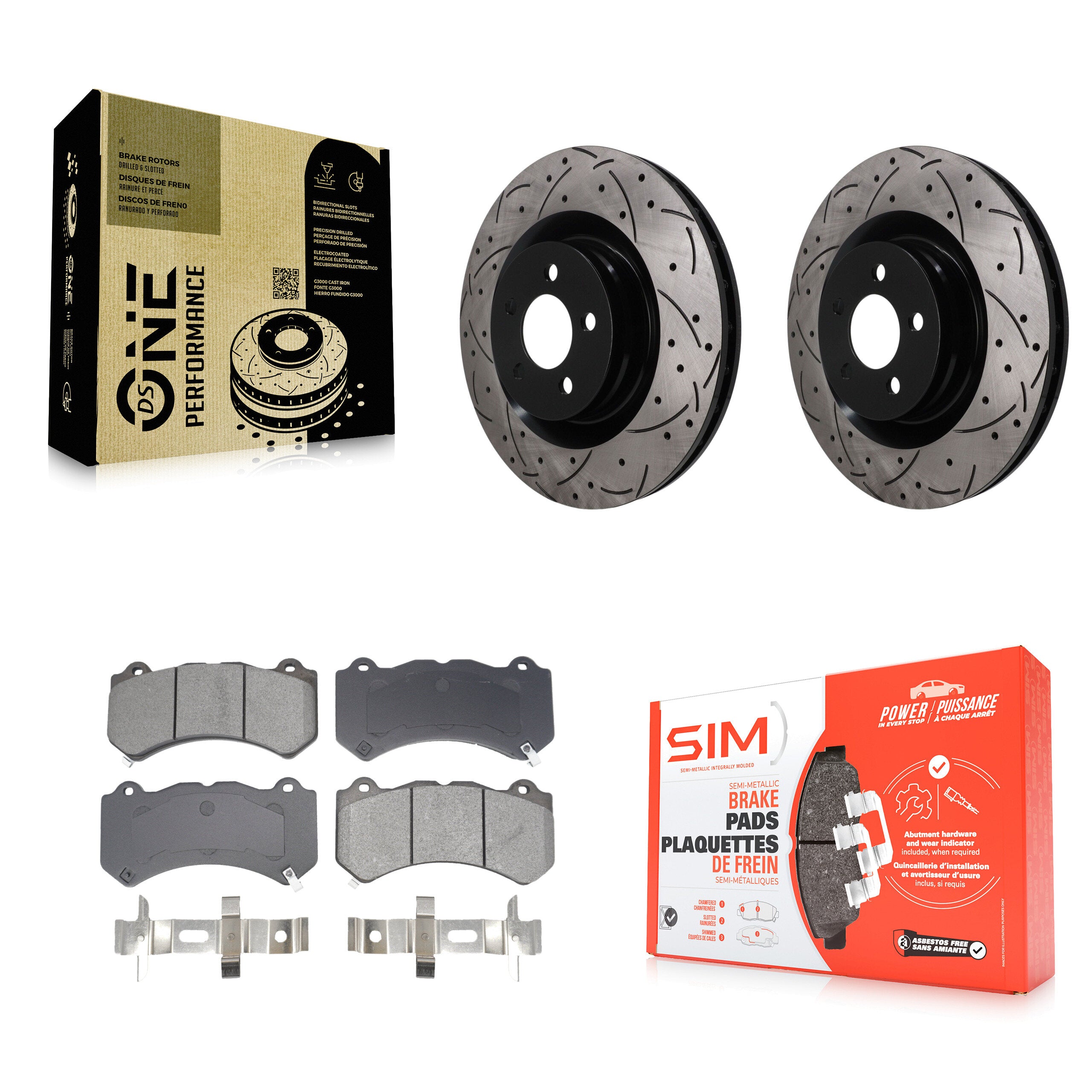 Transit Auto KDS-101740 Disc Brake Kit for 2015-2021 Dodge Charger, Dodge Challenger - Front