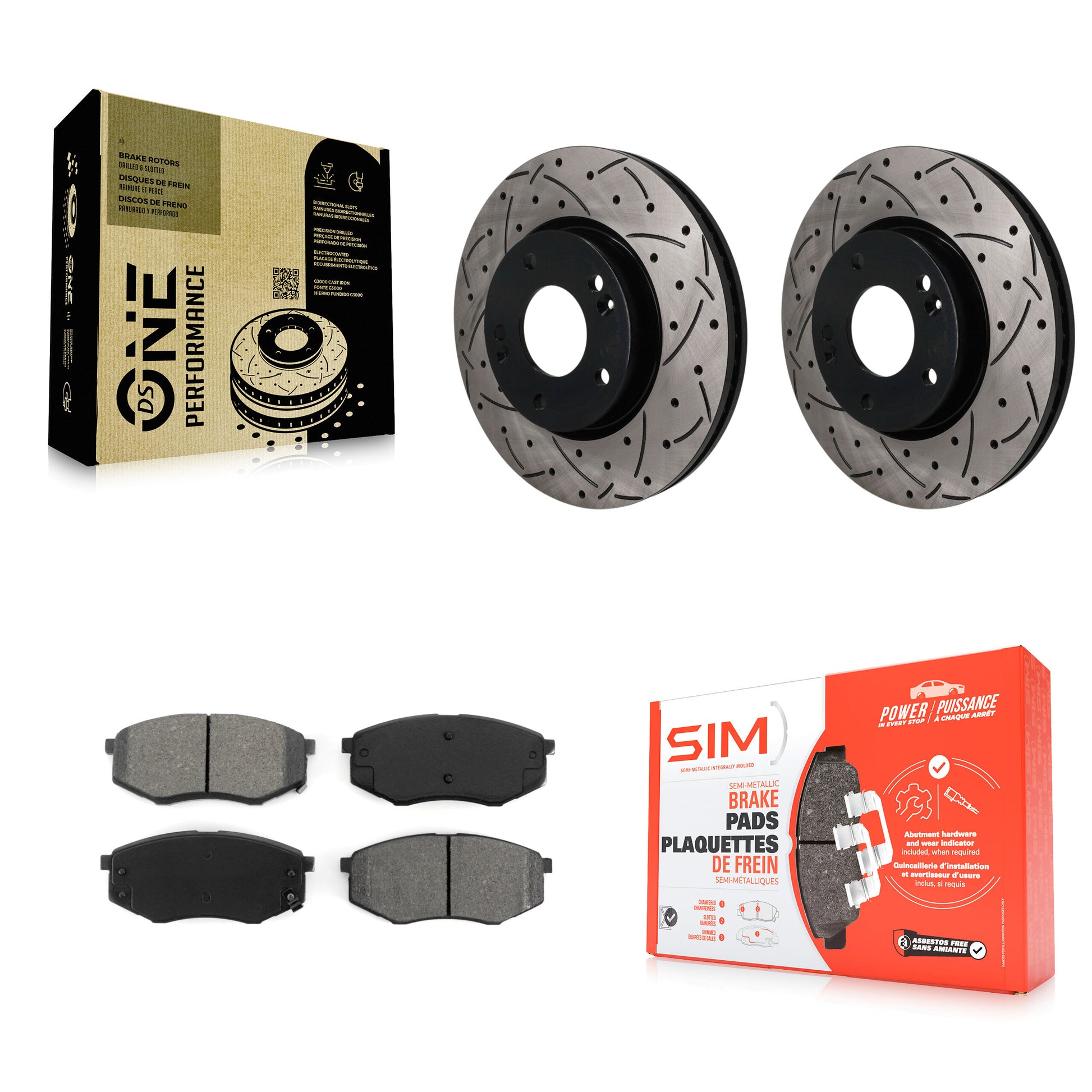 Transit Auto KDS-101745 Disc Brake Kit for 2010-2012 Kia Sportage, Hyundai Tucson - Front