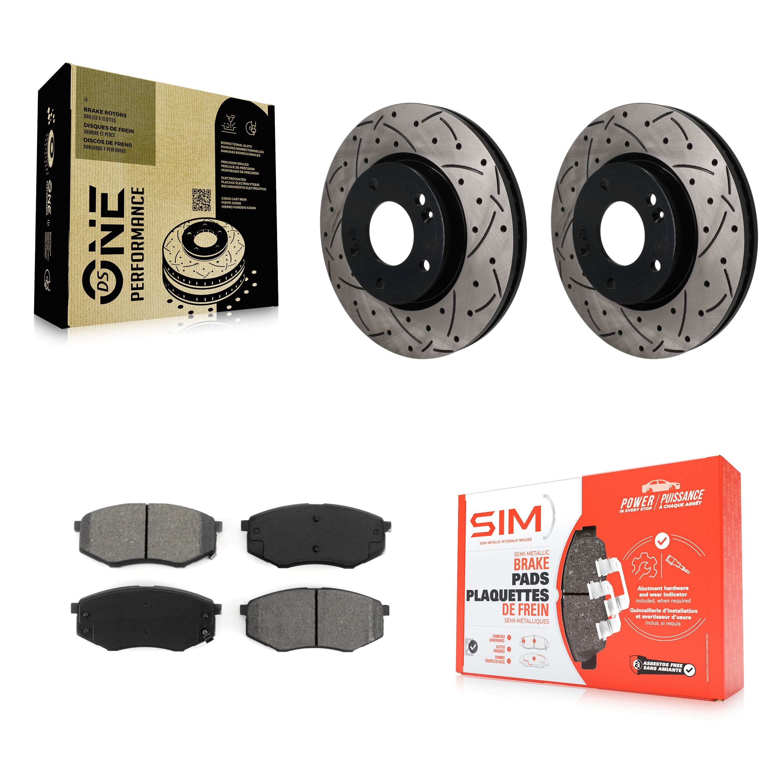 Transit Auto KDS-101745 Disc Brake Kit for 2010-2012 Kia Sportage, Hyundai Tucson - Front