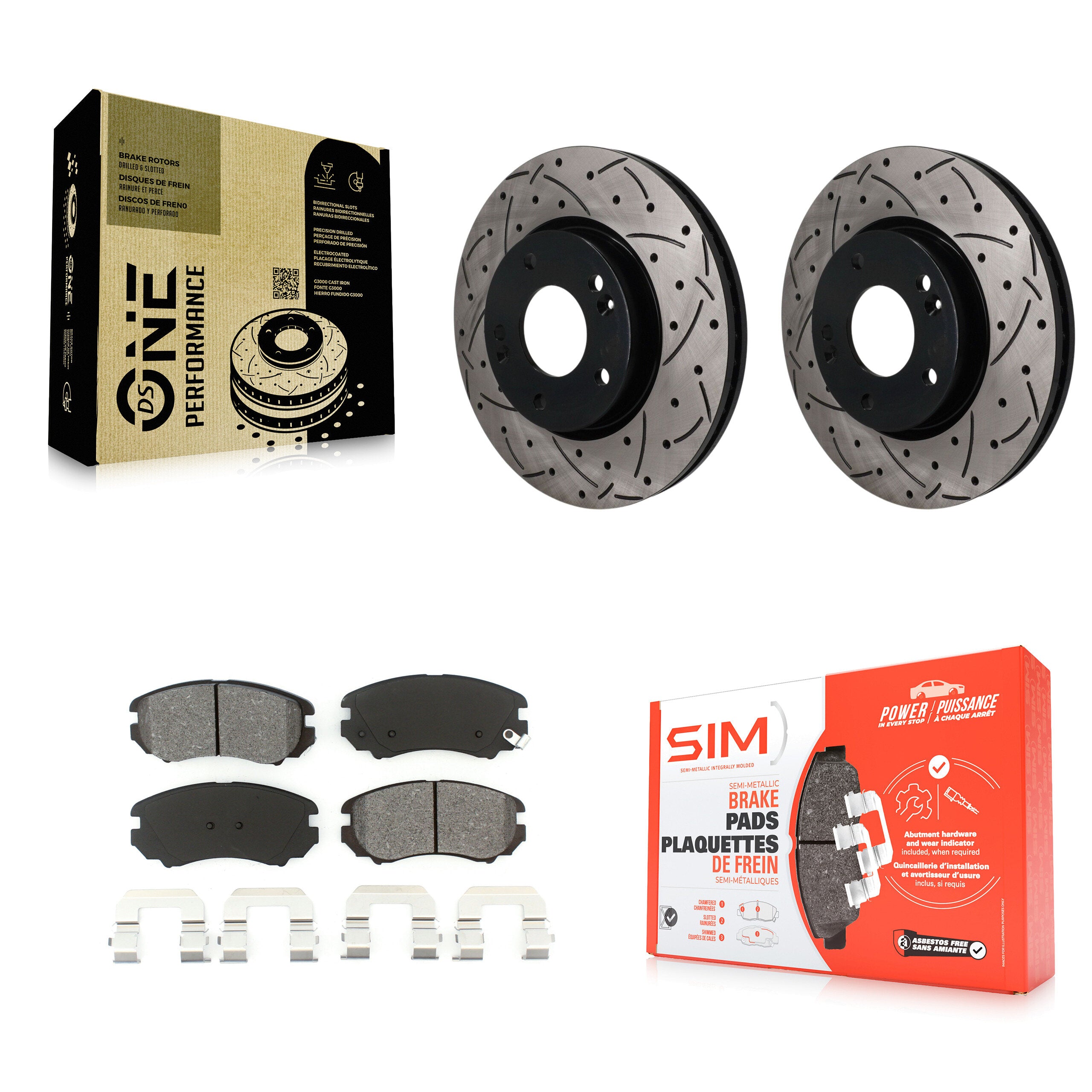 Transit Auto KDS-101746 Disc Brake Kit for 2003-2013 Kia Soul, Hyundai Tiburon and More - Front