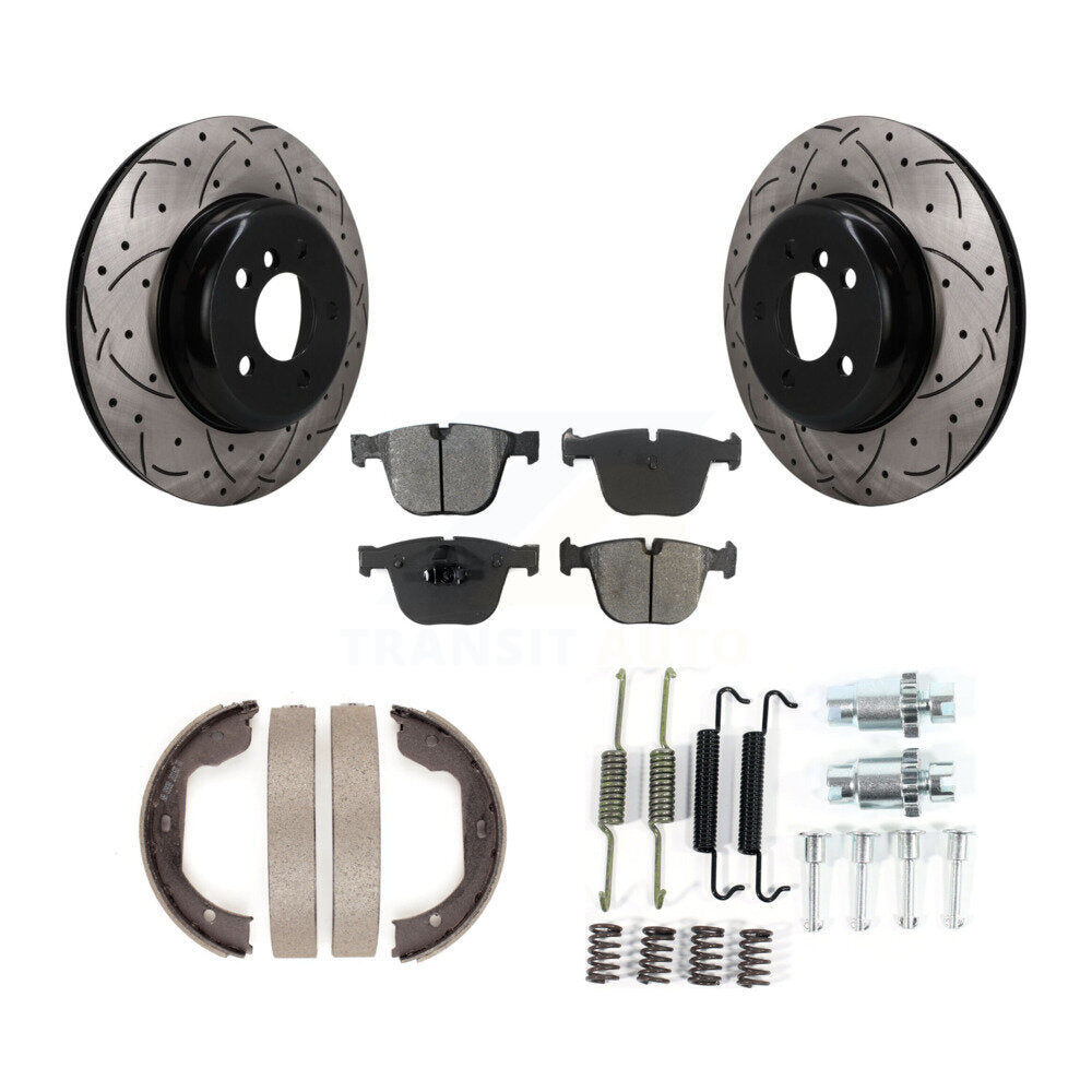 Transit Auto KDS-101766 Disc Brake Kit for 2010-2017 BMW ActiveHybrid 7, BMW 740Li xDrive and More - Rear