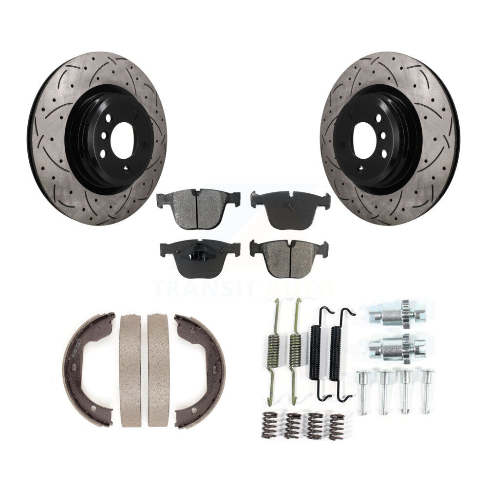 Transit Auto KDS-101767 Disc Brake Kit for 2009-2016 BMW ActiveHybrid 7, BMW Alpina B7 and More - Rear
