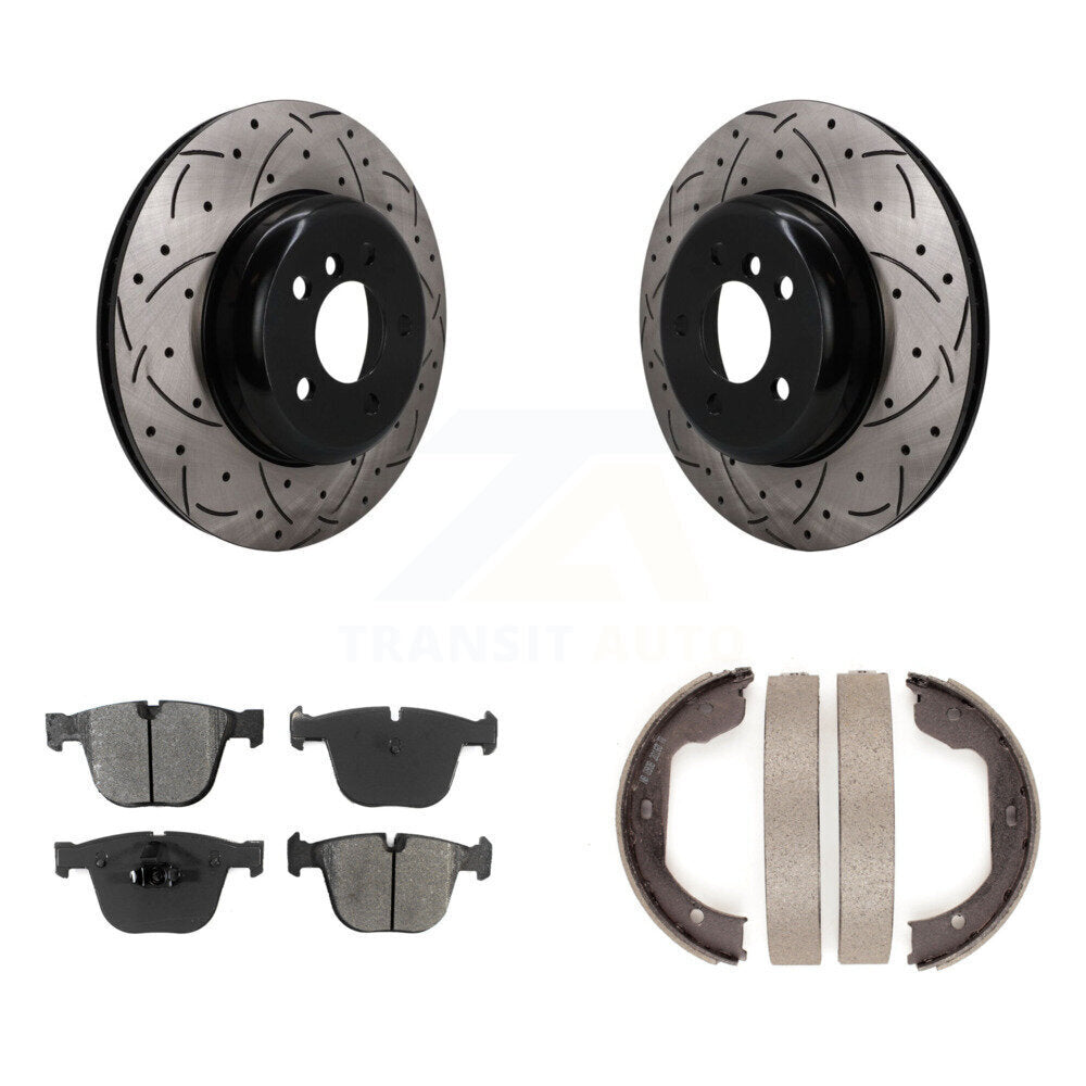 Transit Auto KDS-101785 Disc Brake Kit for 2010-2017 BMW ActiveHybrid 7, BMW 740Li xDrive and More - Rear