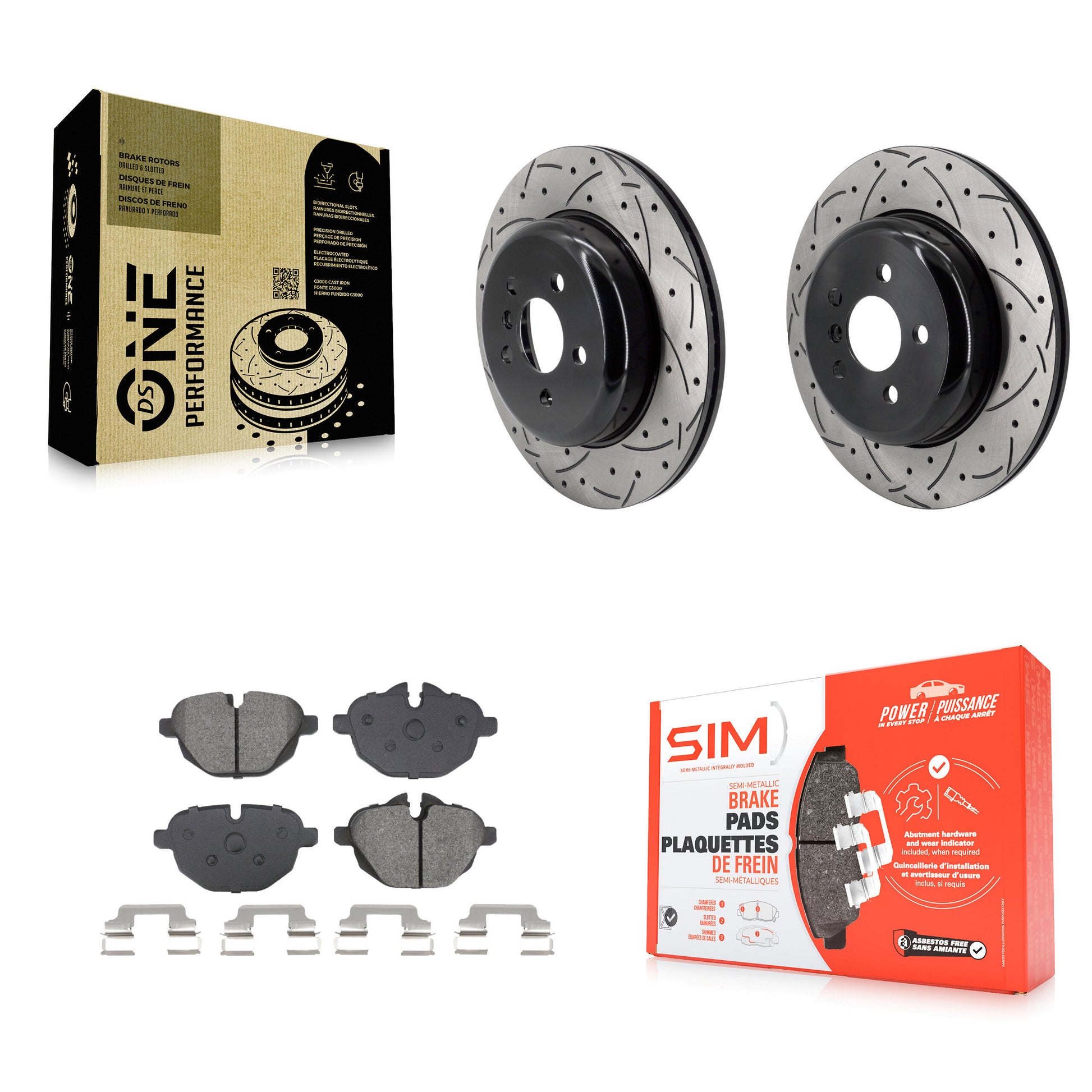 Transit Auto KDS-101797 Disc Brake Kit for 2022 BMW X3 - Rear