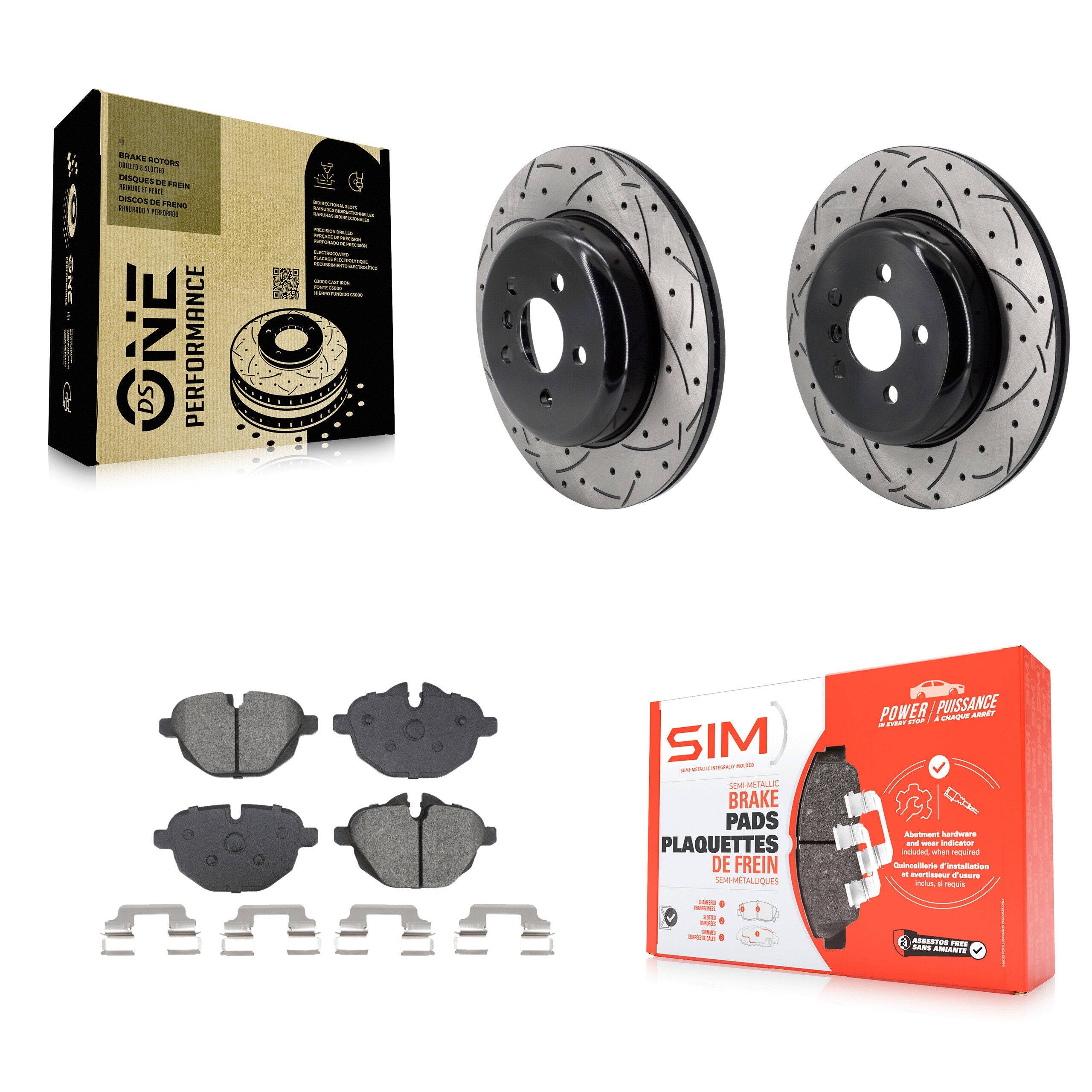 Transit Auto KDS-101797 Disc Brake Kit for 2022 BMW X3 - Rear