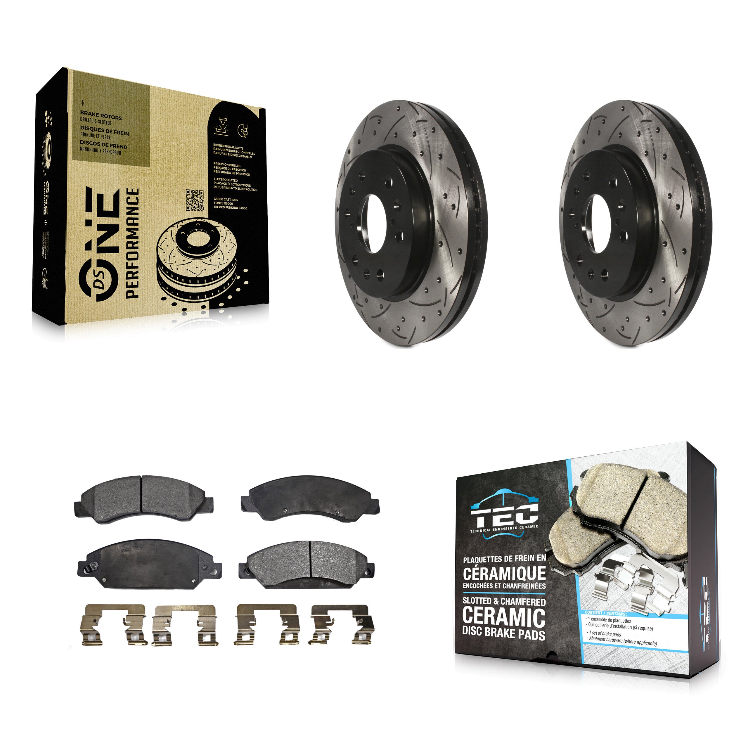 Transit Auto KDT-100002 Disc Brake Kit for 2007 Cadillac Escalade, Cadillac Escalade ESV and More - Front
