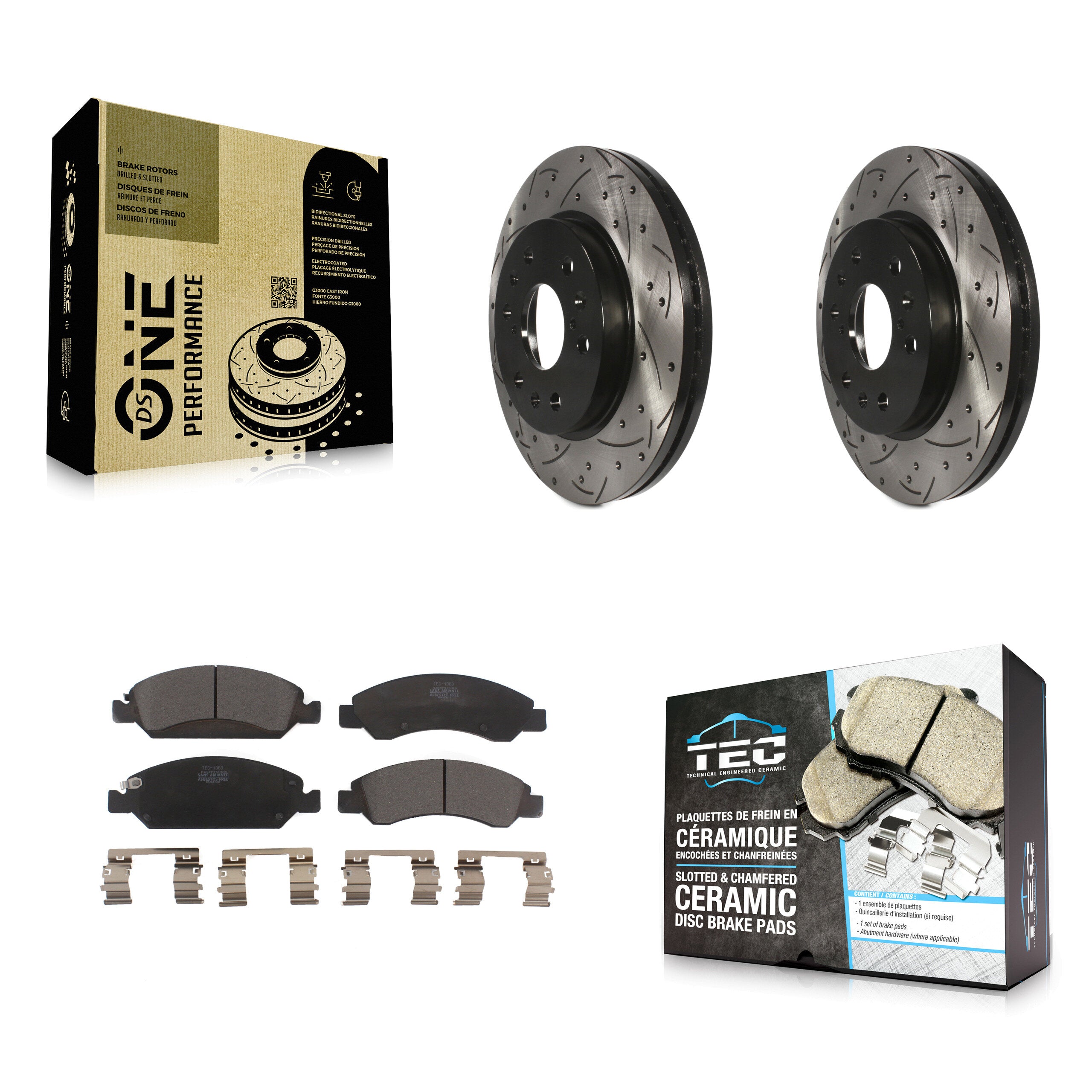 Transit Auto KDT-100003 Disc Brake Kit for 2005-2020 Chevrolet Suburban, Cadillac Escalade and More - Front