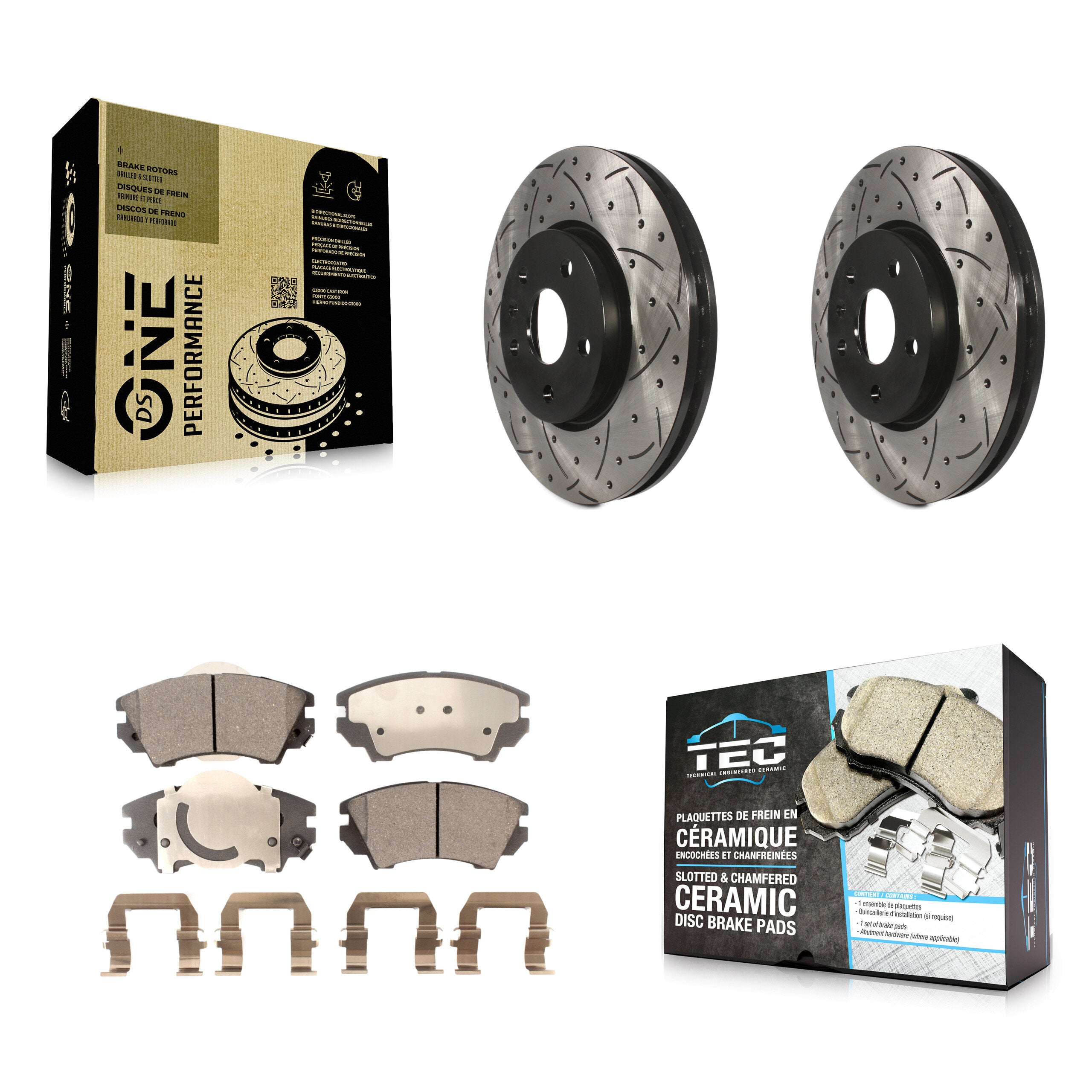 Transit Auto KDT-100006 Disc Brake Kit for 2010-2017 GMC Terrain, Chevrolet Camaro - Front