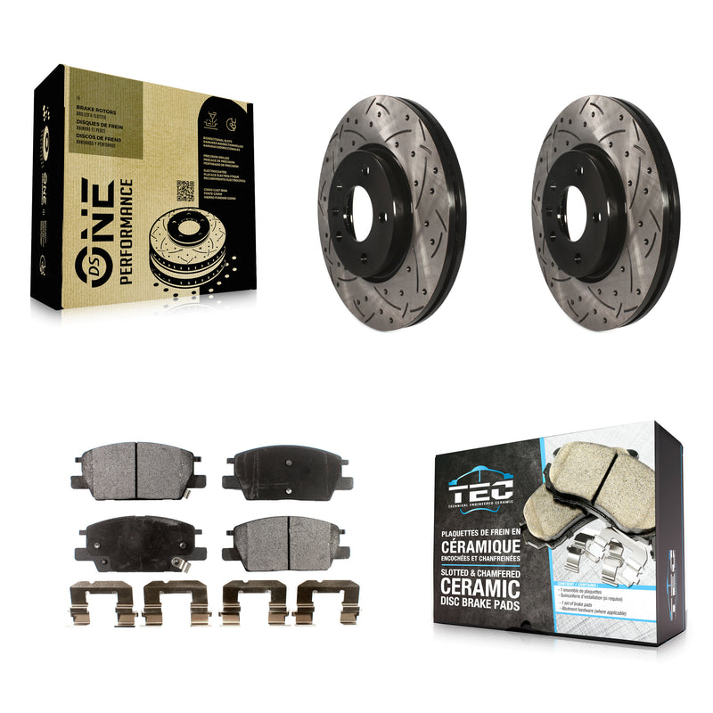 Transit Auto KDT-100016 Disc Brake Kit for 2016-2020 Chevrolet Equinox, Buick Regal Sportback and More - Front