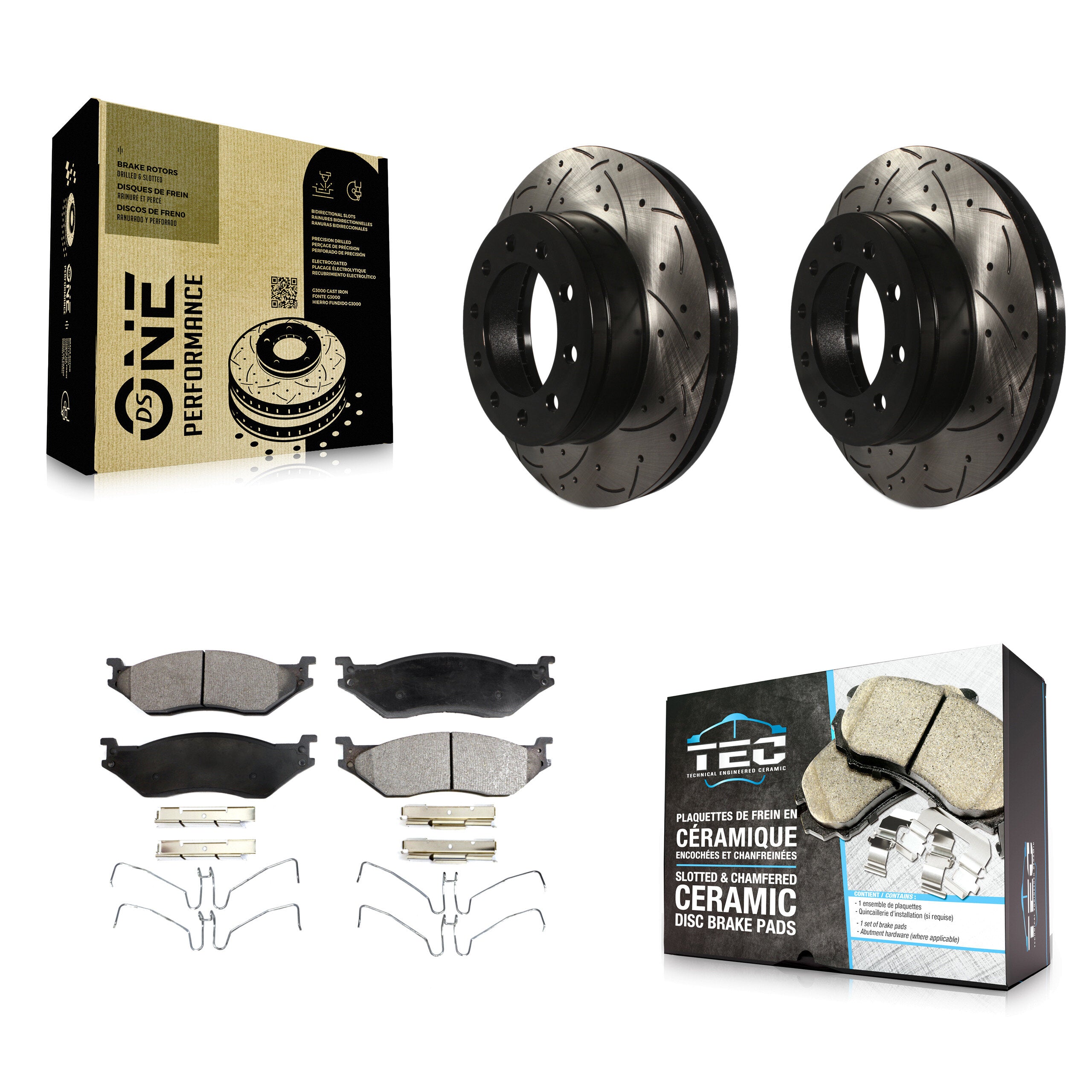 Transit Auto KDT-100020 Disc Brake Kit for 2005-2016 Ford F-450 Super Duty, International CF500 and More - Front