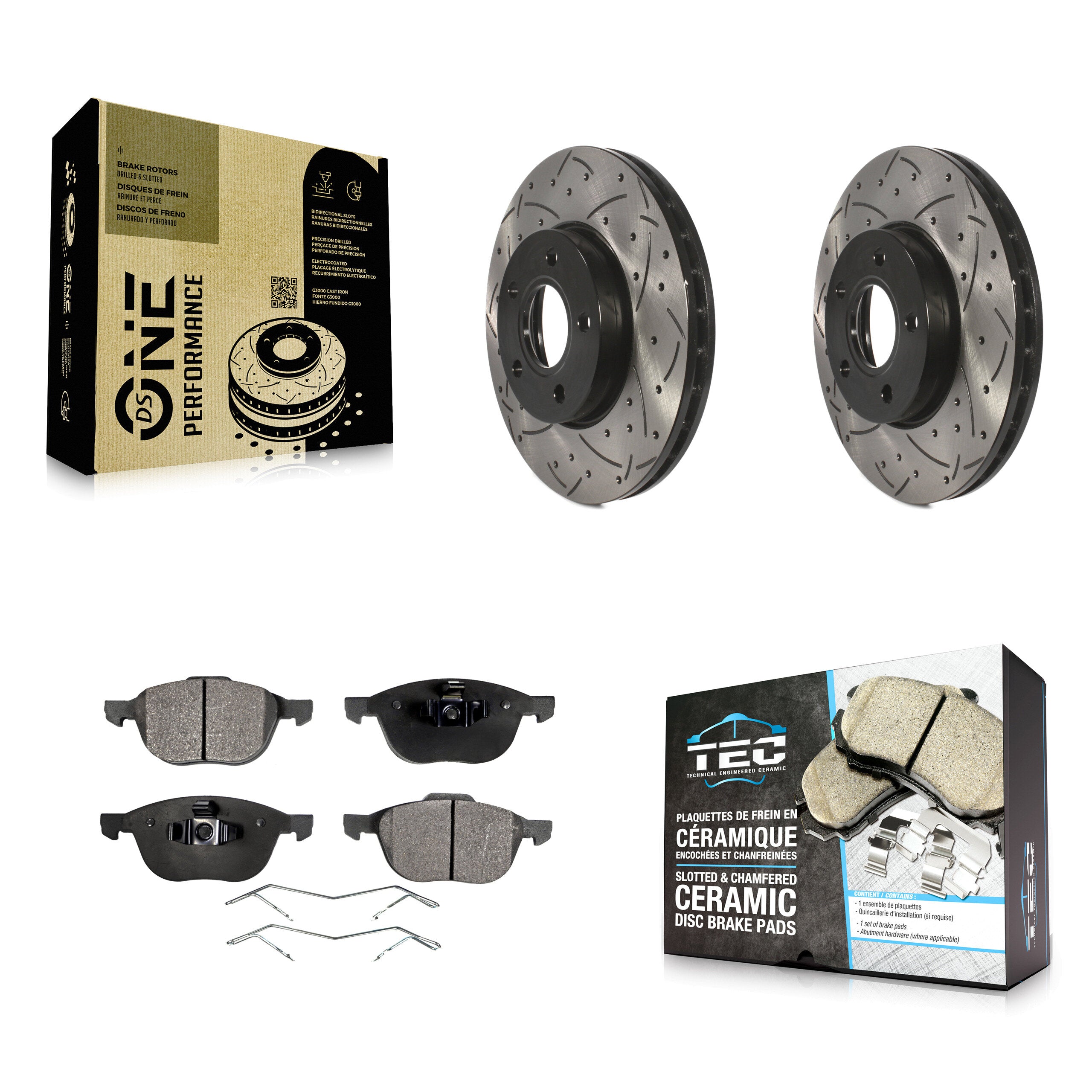 Transit Auto KDT-100032 Disc Brake Kit for 2012-2018 Ford C-Max, Ford Focus - Front