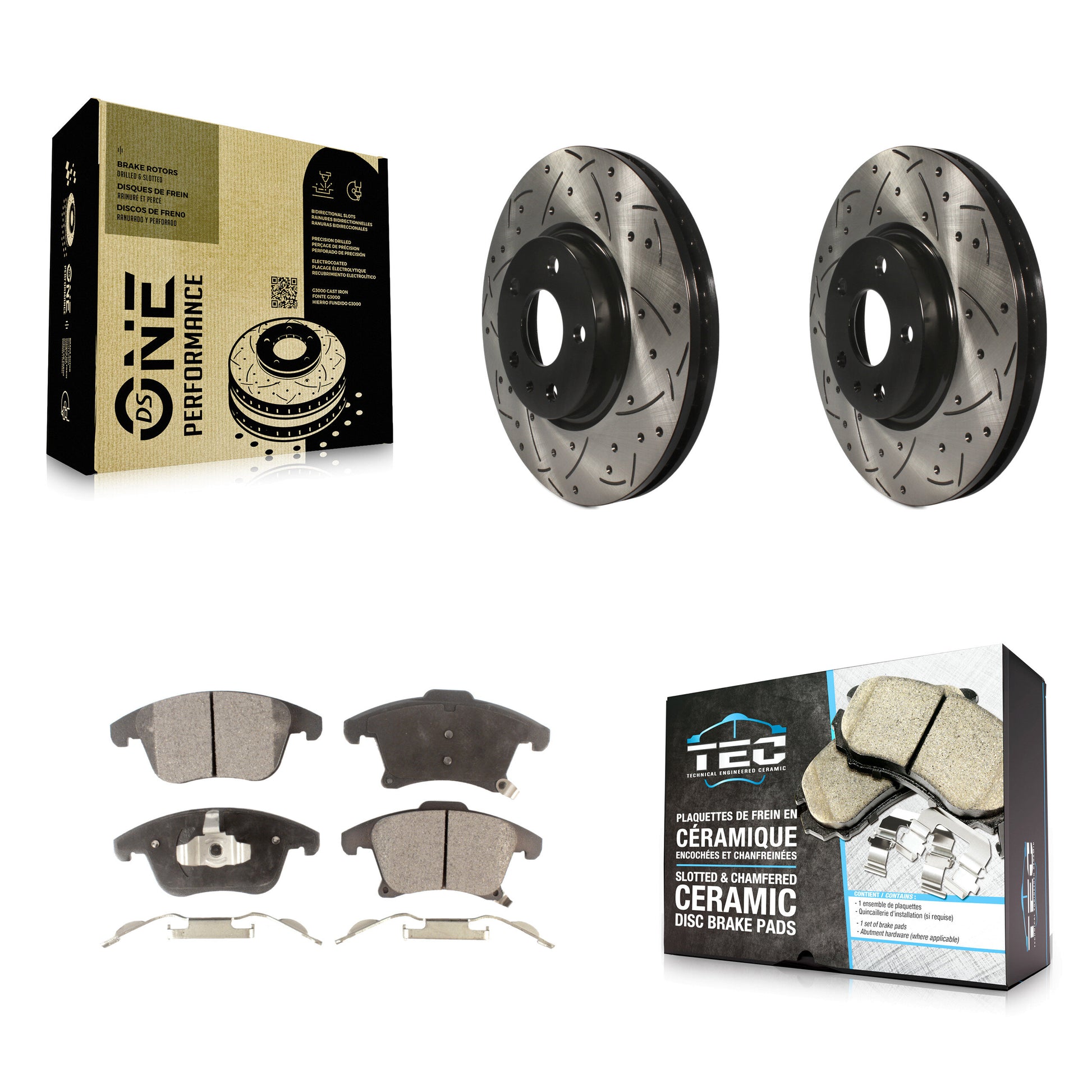 Transit Auto KDT-100034 Disc Brake Kit for 2013-2020 Ford Fusion, Lincoln MKZ - Front