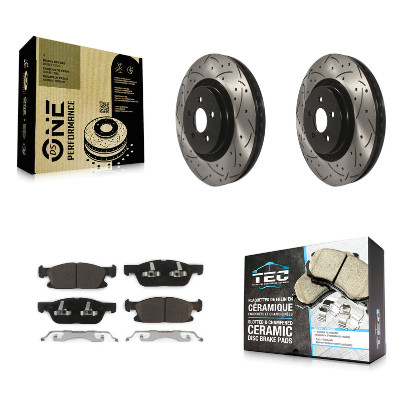 Transit Auto KDT-100040 Disc Brake Kit for 2015-2023 Ford Edge, Lincoln Nautilus, Lincoln MKX - Front