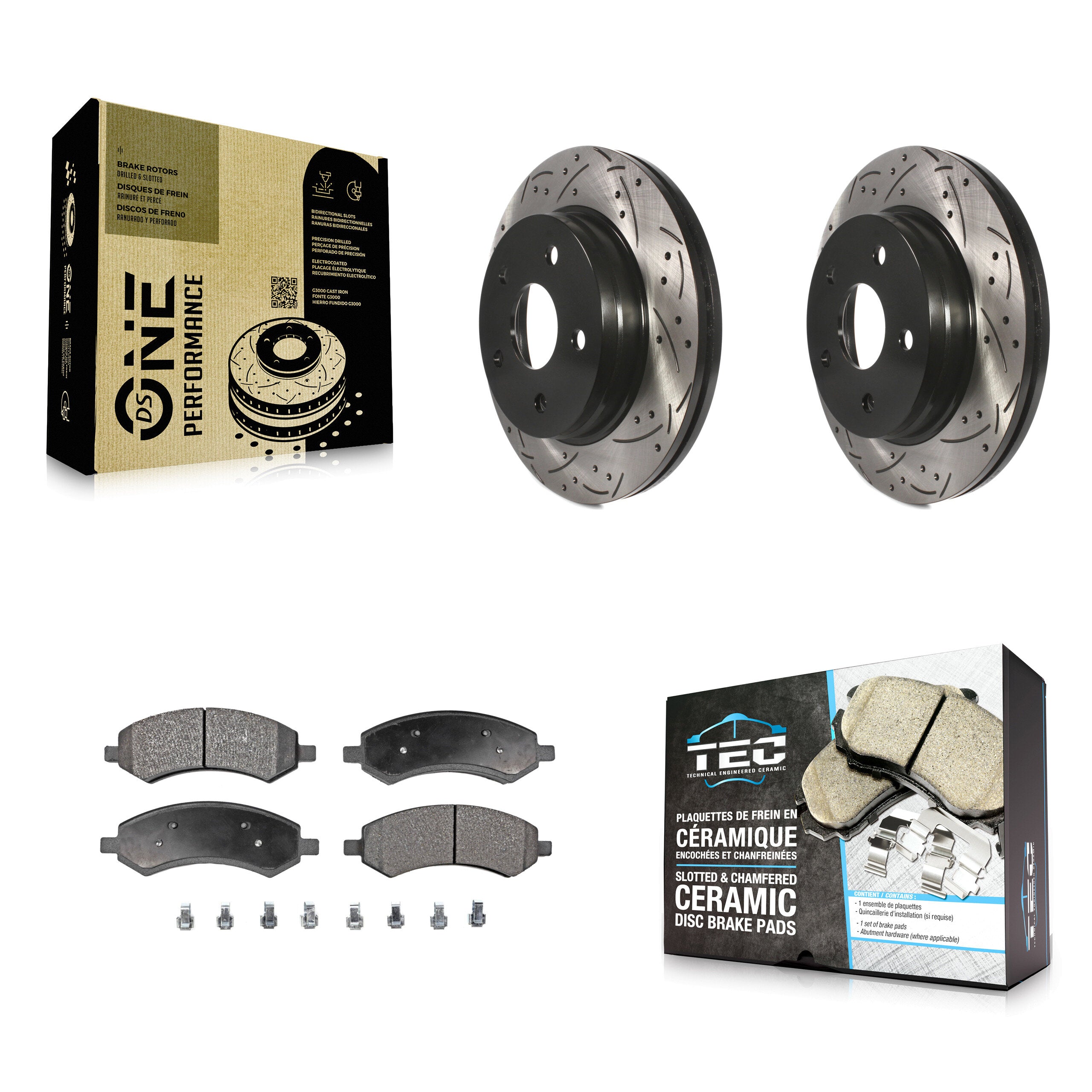 Transit Auto KDT-100041 Disc Brake Kit for 2006-2023 Ram 1500 Classic, Ram 1500 and More - Front