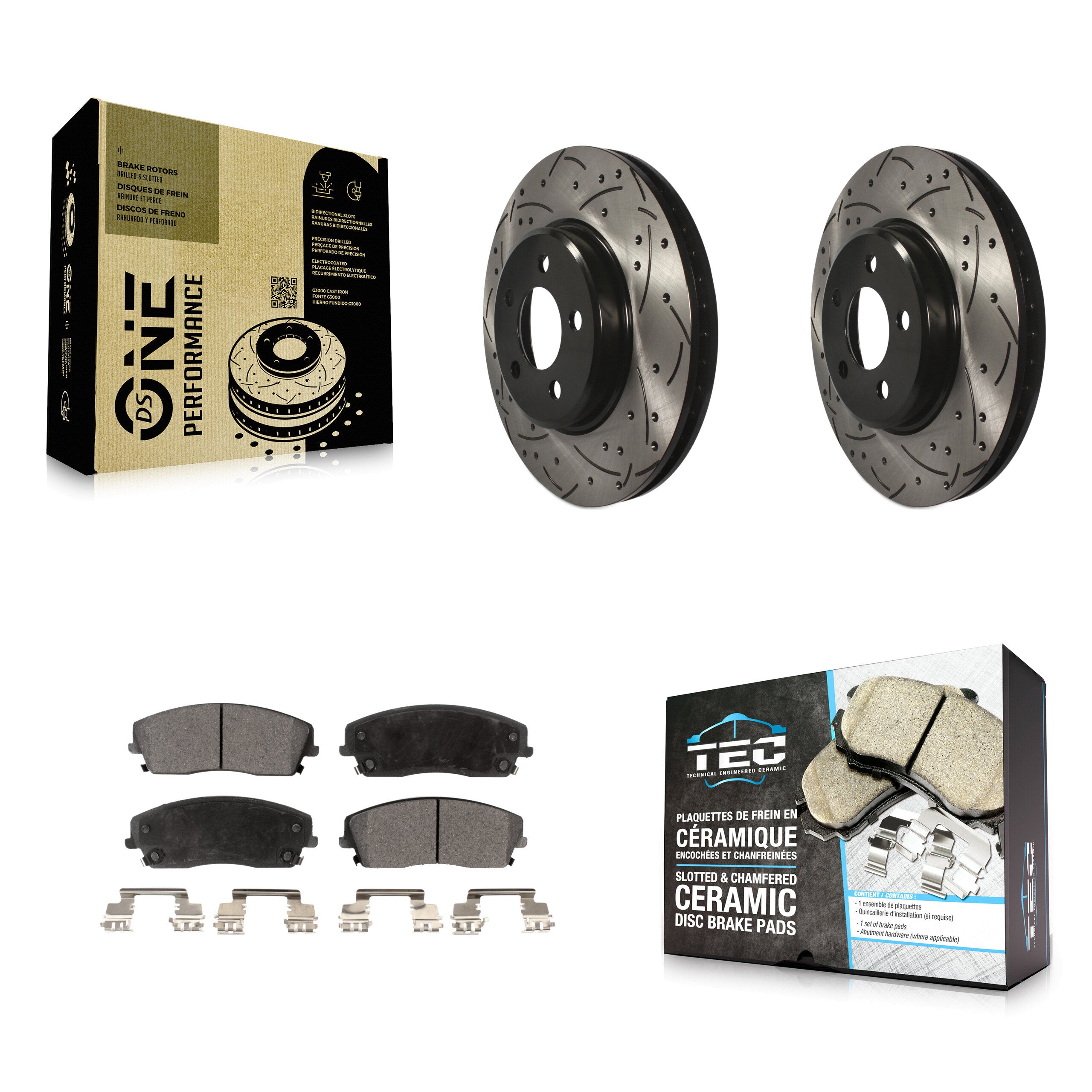 Transit Auto KDT-100043 Disc Brake Kit for 2005-2023 Chrysler 300, Dodge Challenger and More - Front