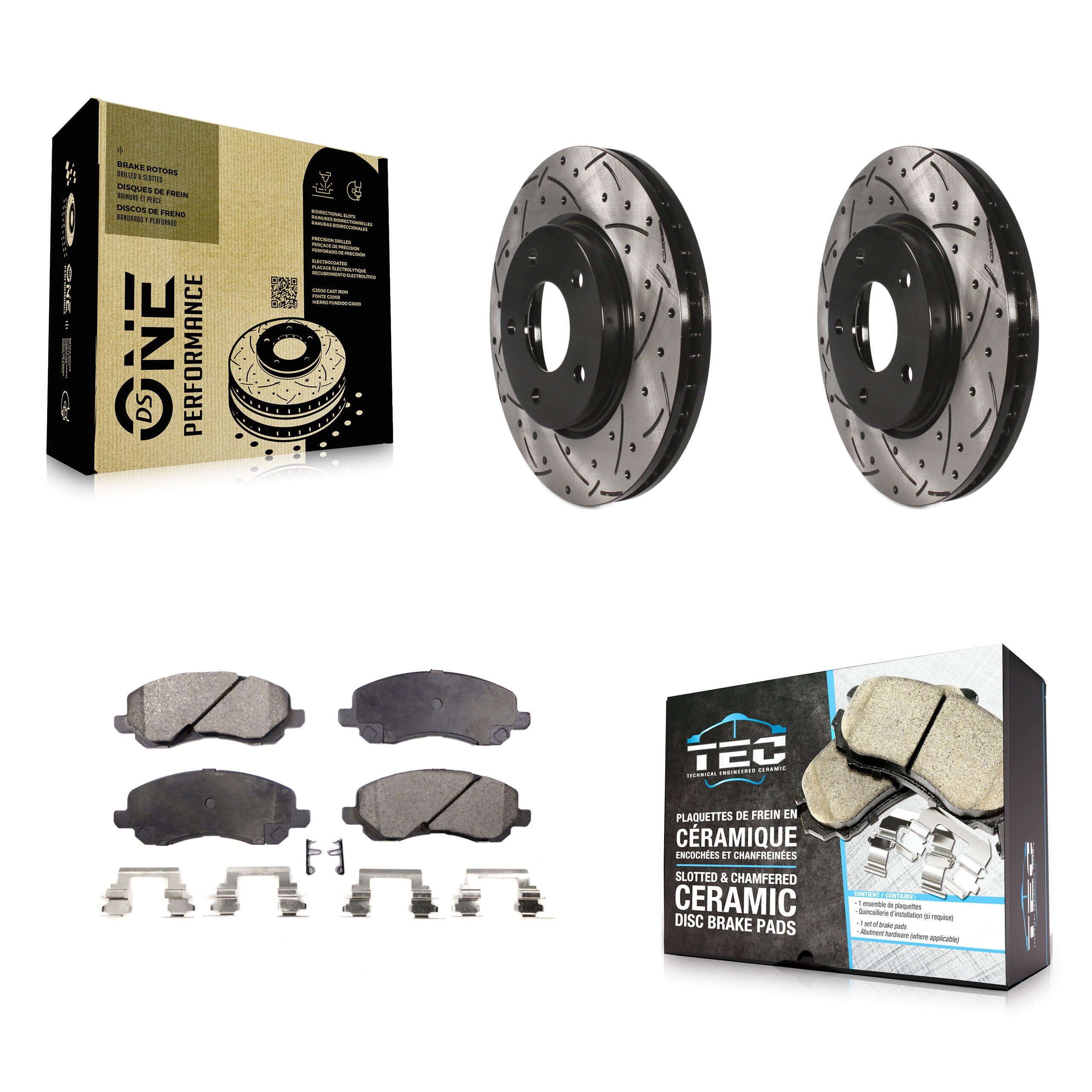 Transit Auto KDT-100046 Disc Brake Kit for 2007-2017 Mitsubishi Lancer, Dodge Caliber - Front