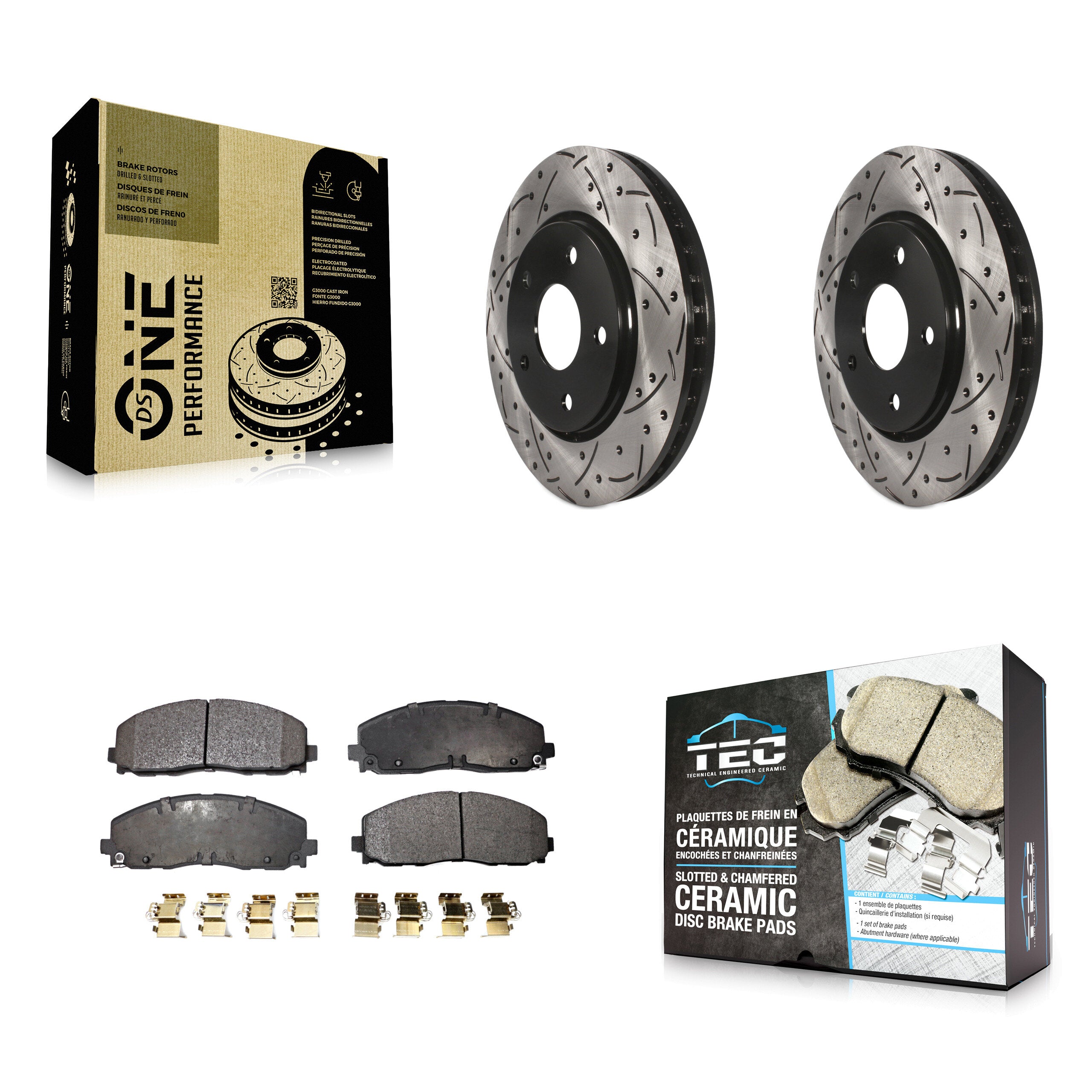 Transit Auto KDT-100050 Disc Brake Kit for 2017-2018 Dodge Grand Caravan - Front
