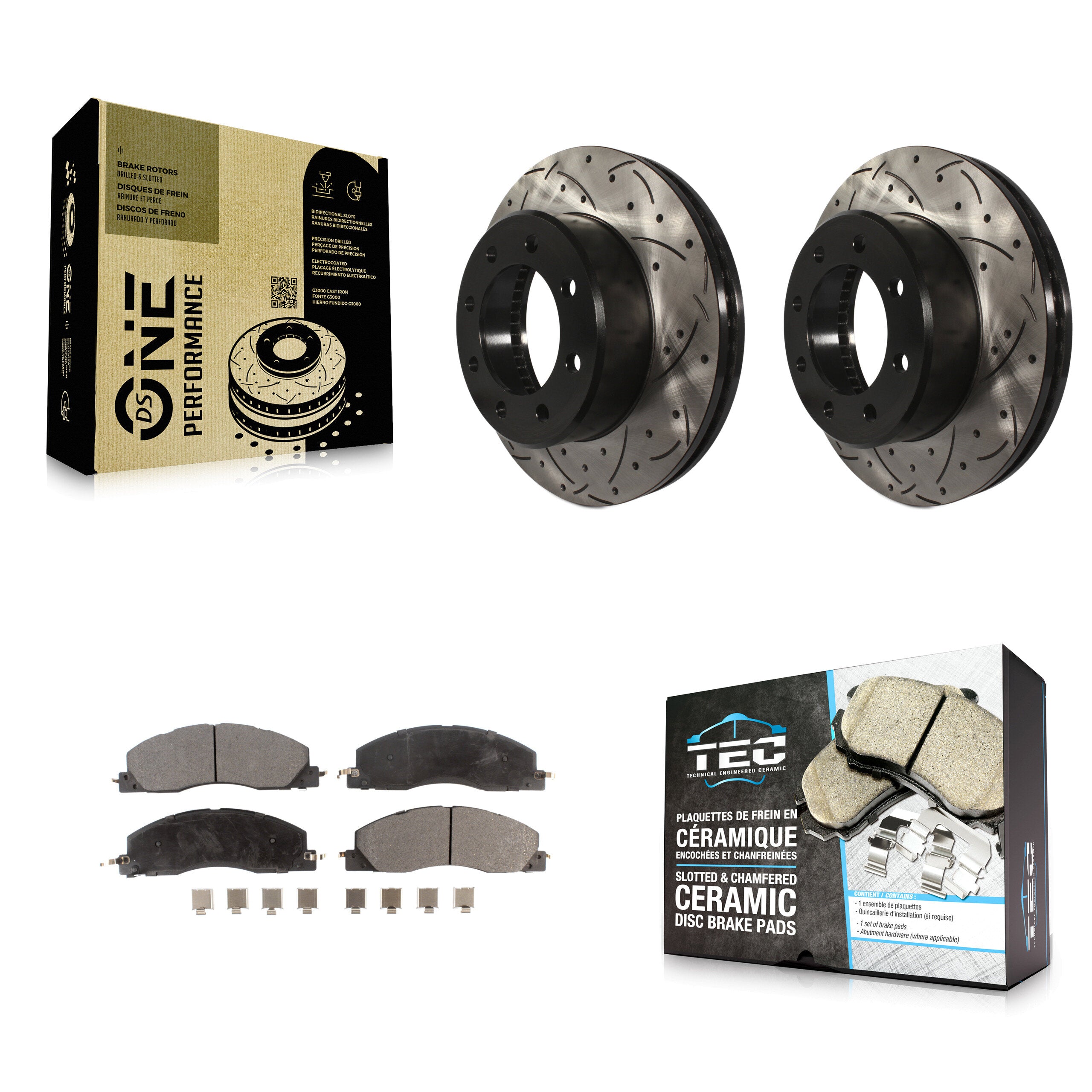 Transit Auto KDT-100051 Disc Brake Kit for 2009-2018 Ram 1500, Ram 2500 and More - Front