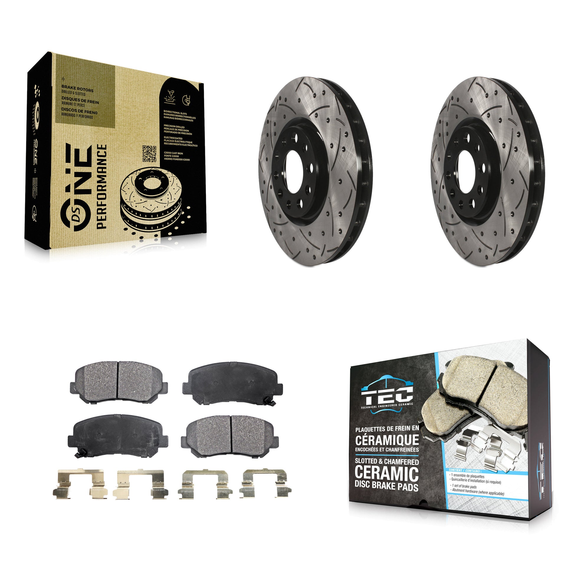 Transit Auto KDT-100055 Disc Brake Kit for 2013-2017 Chrysler 200, Dodge Dart - Front