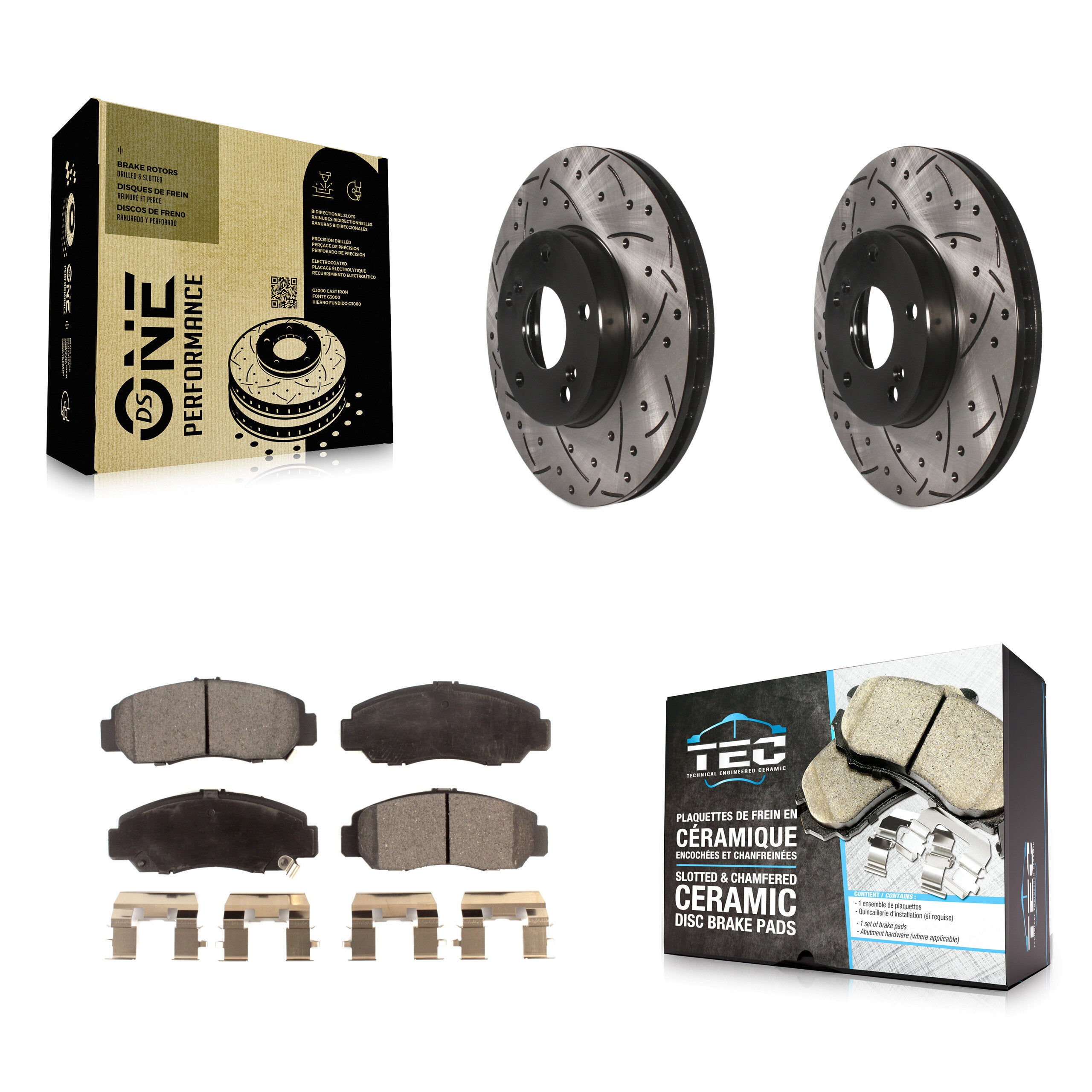 Transit Auto KDT-100066 Disc Brake Kit for 2003-2011 Acura CSX, Honda Accord, Honda Civic - Front