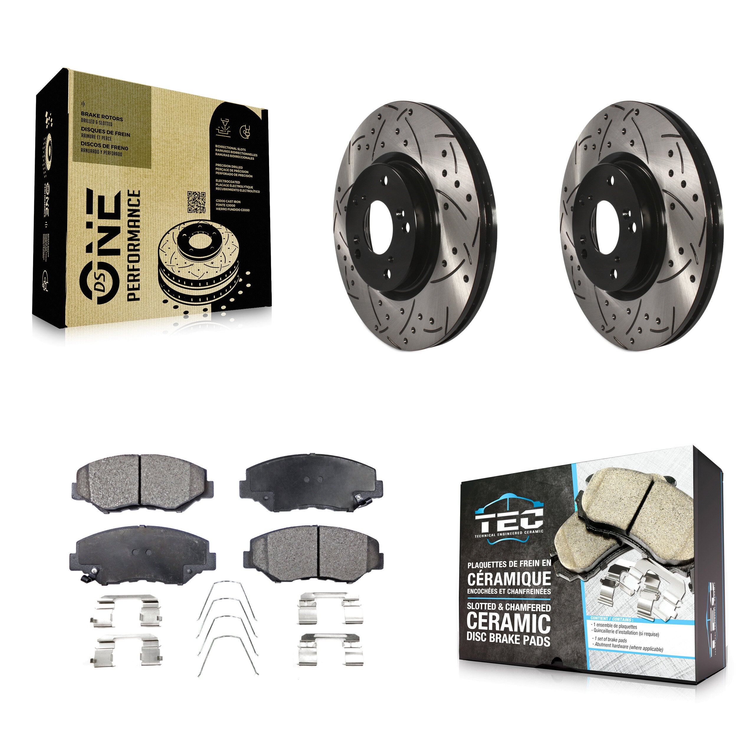 Transit Auto KDT-100071 Disc Brake Kit for 2005-2015 Acura ILX, Honda Civic, Honda CR-V - Front