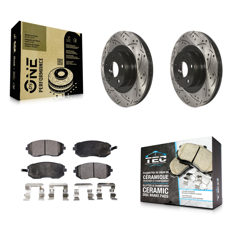 Transit Auto KDT-100077 Disc Brake Kit for 2002-2013 Subaru WRX, Subaru Legacy and More - Front