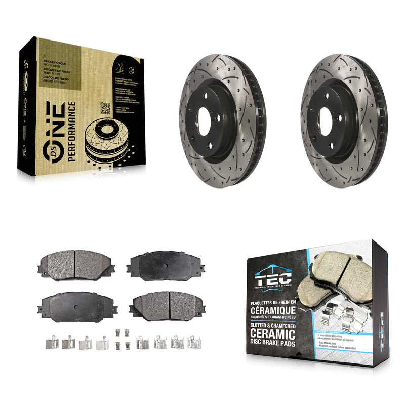 Transit Auto KDT-100098 Disc Brake Kit for 2006-2020 Toyota RAV4, Toyota Corolla iM and More - Front