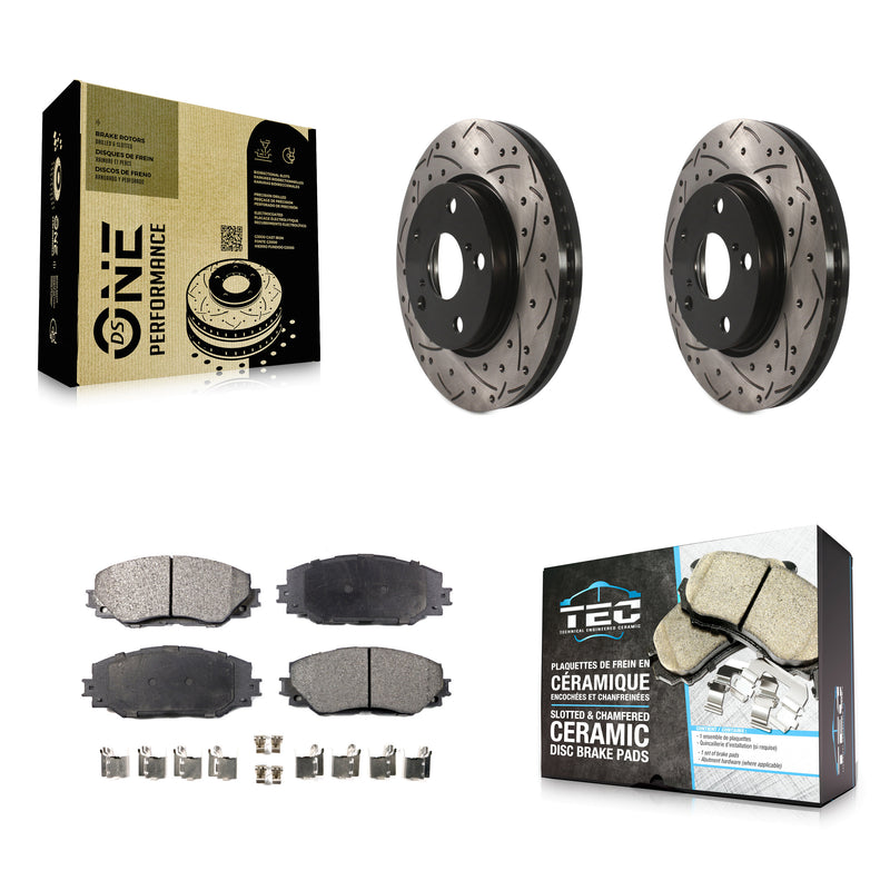 Transit Auto KDT-100100 Disc Brake Kit for 2006-2018 Toyota RAV4, Toyota Prius V and More - Front