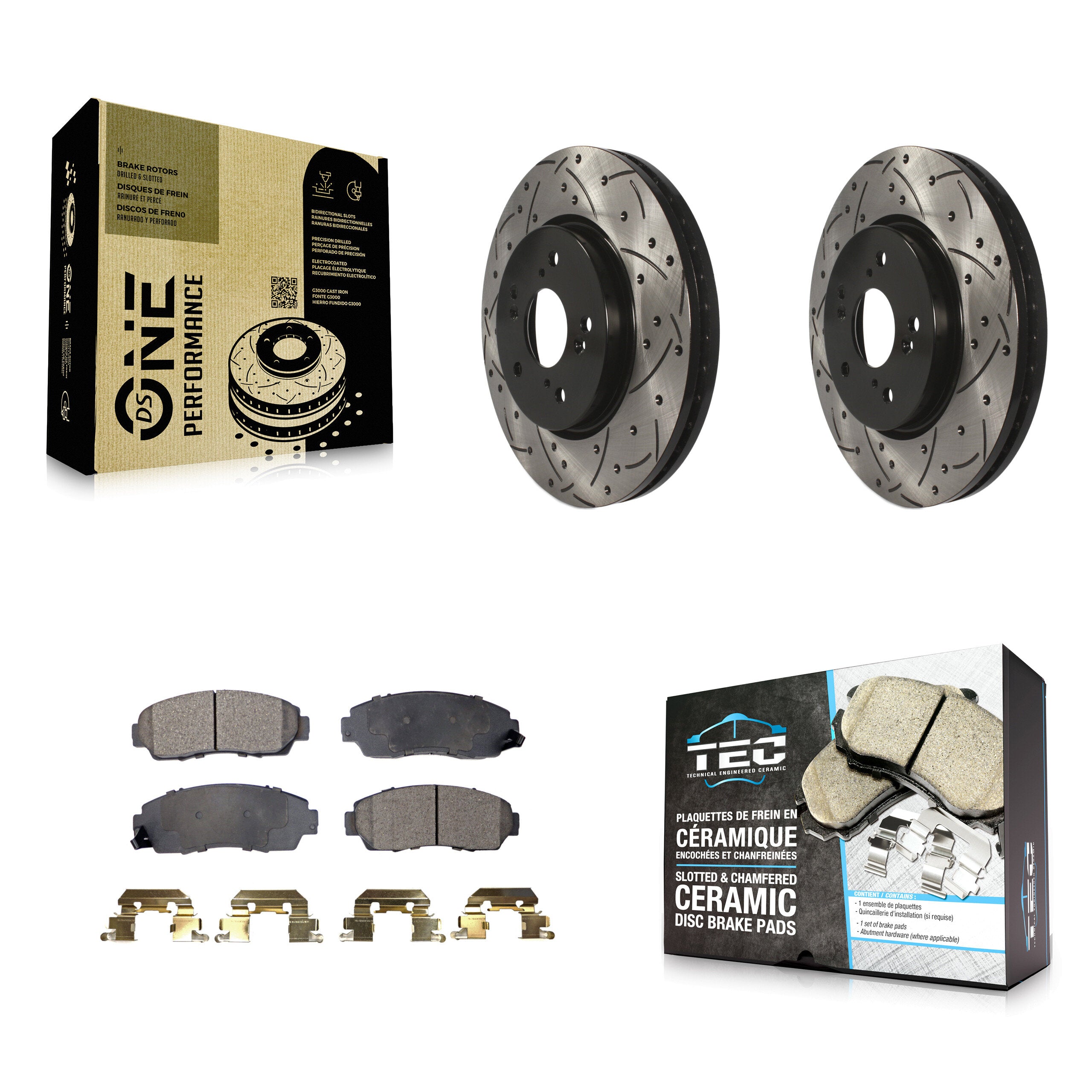 Transit Auto KDT-100102 Disc Brake Kit for 2007-2012 Honda Crosstour, Honda Accord Crosstour and More - Front