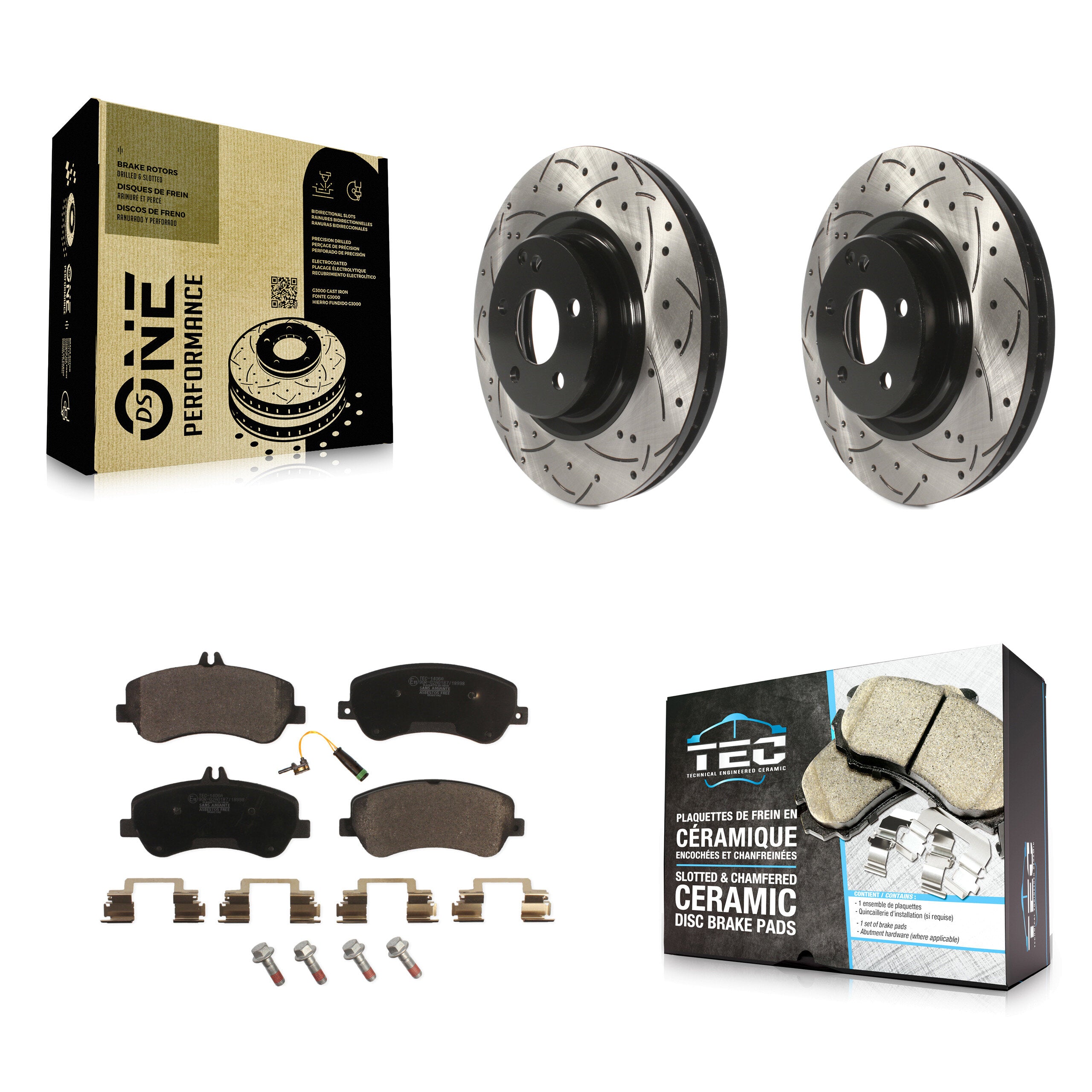 Transit Auto KDT-100104 Disc Brake Kit for 2010-2015 Mercedes-Benz GLK250, Mercedes-Benz GLK350 - Front