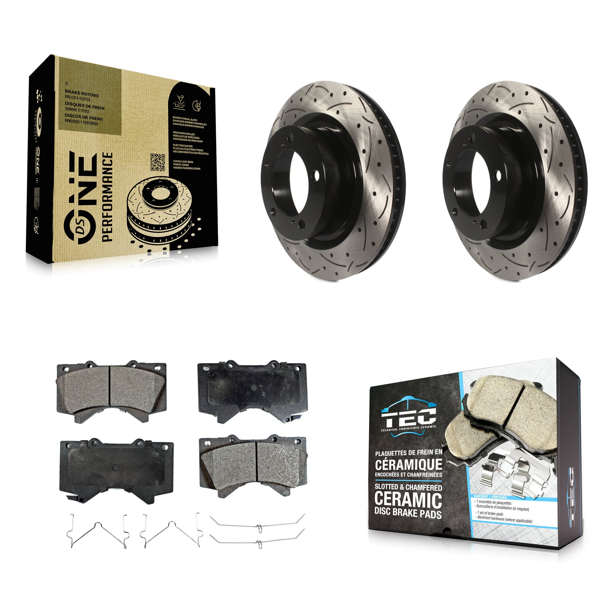 Transit Auto KDT-100112 Disc Brake Kit for 2007-2022 Toyota Land Cruiser, Lexus LX570 and More - Front