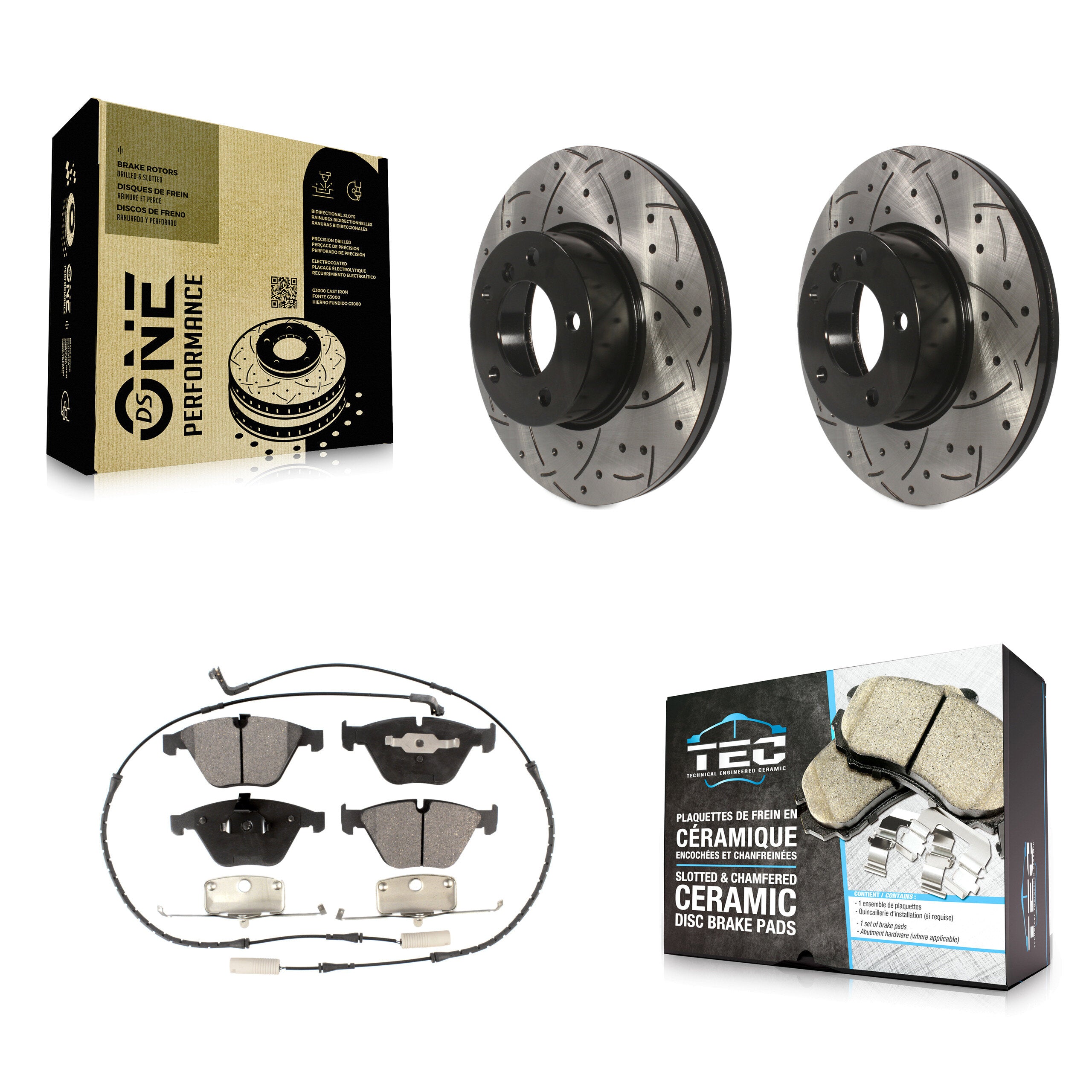 Transit Auto KDT-100126 Disc Brake Kit for 2008-2015 BMW X1, BMW 328i and More - Front